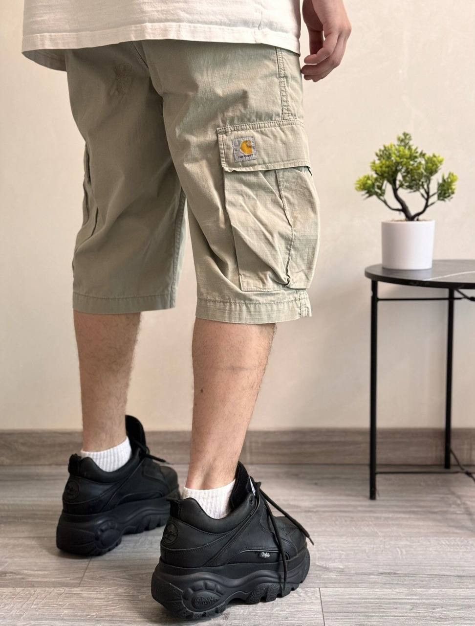 Carhartt × Vintage Carhartt Carpenter Cargo Faded Shorts Work Shorts Y2K Size US 32 / EU 48 - 2 Thumbnail