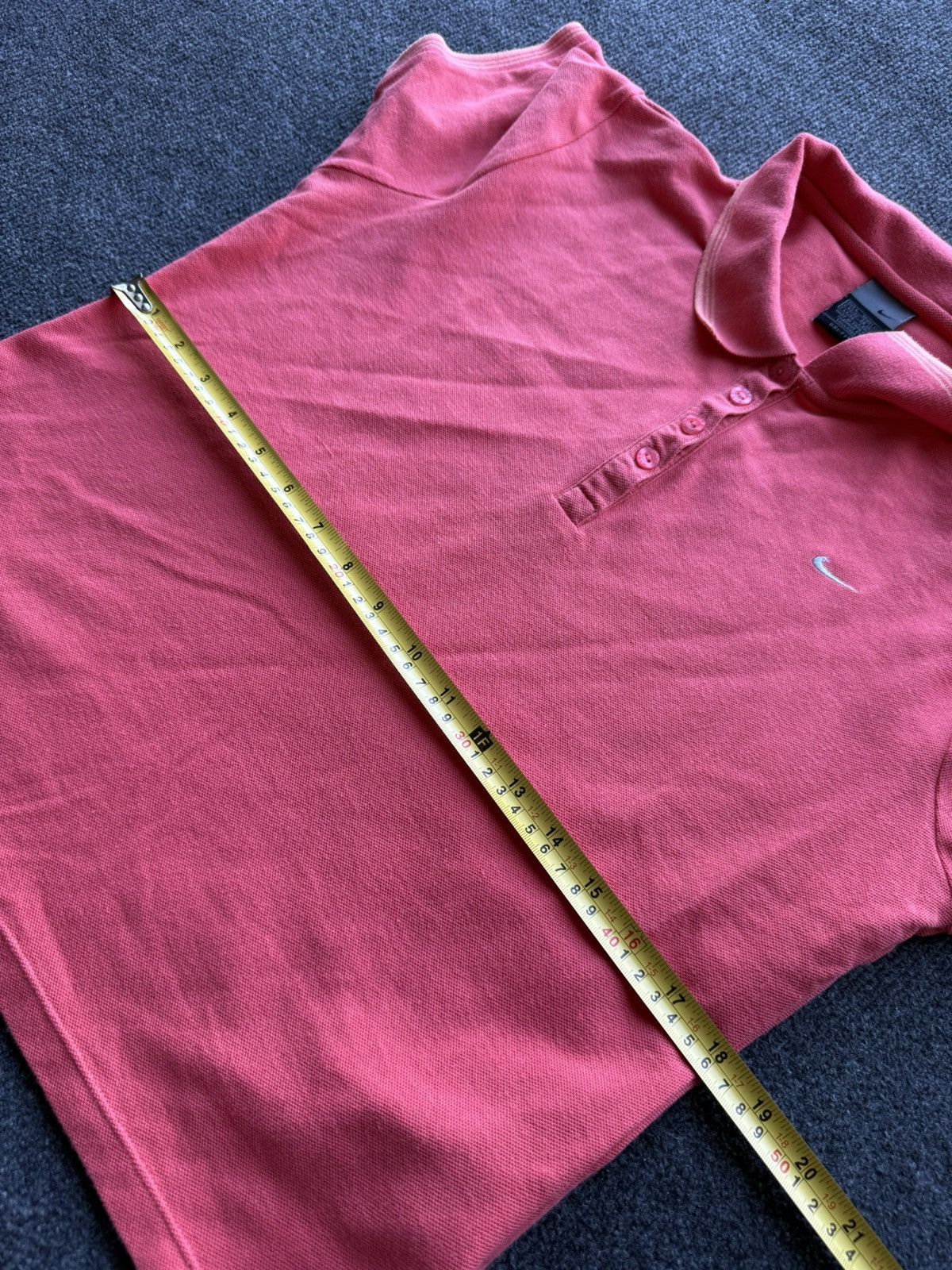 Nike 00s Retro vntg Nike Dri-Fit Swoosh Polo Shirt Coral Women Size L / US 10 / IT 46 - 19 Thumbnail