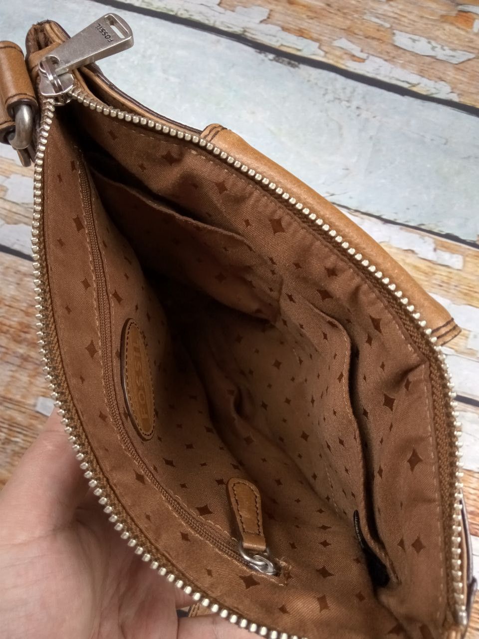 Fossil Fossil Leather Brown Women Bag Size ONE SIZE - 14 Thumbnail