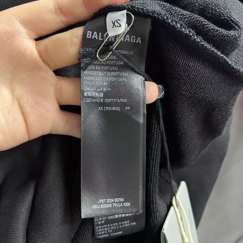 Balenciaga Balenciaga Black Letter Print Hooded Sweatshirt-2505 Size US XS / EU 42 / 0 - 5 Thumbnail