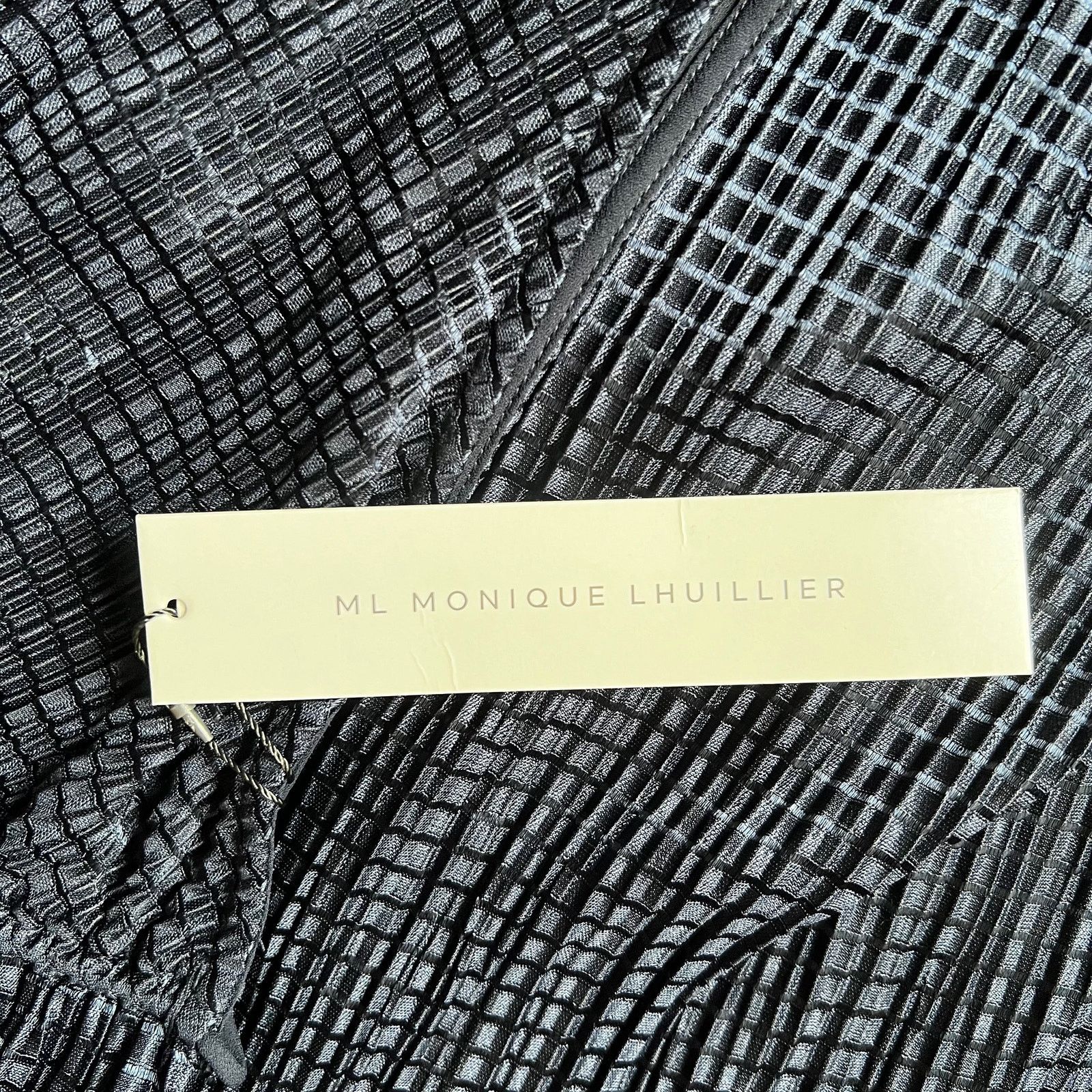 Monique Lhuillier ML MONIQUE LHUILLIER Navy Tie V-back Midi Dress, US0 Size XS / US 0-2 / IT 36-38 - 8 Thumbnail