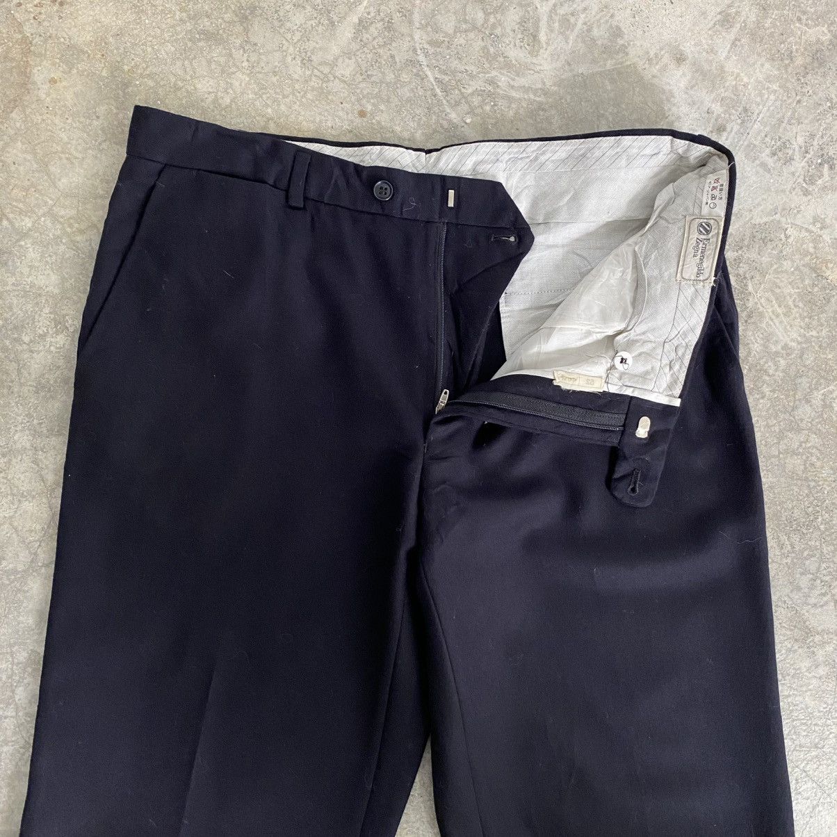 Ermenegildo Zegna 1990’s Ermenegildo Zegna Wool Cashmere Wide Leg Trouser Pant Size US 36 / EU 52 - 1 Thumbnail