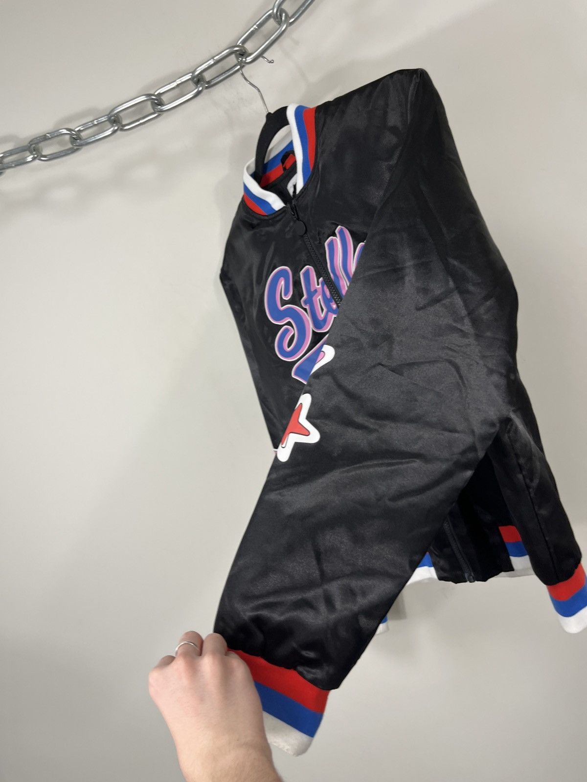 Other Stella McCartney Women’s Big Logo Black Luxury Bomber Jacket Size XS / US 0-2 / IT 36-38 - 10 Thumbnail