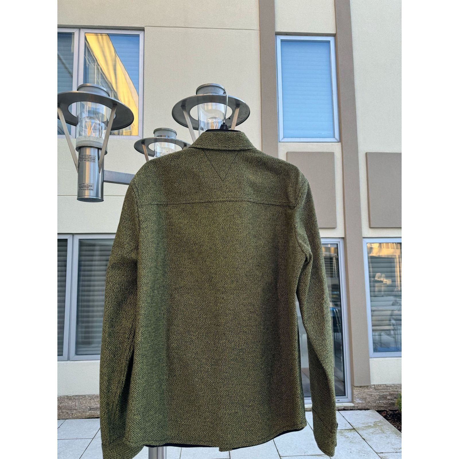 Bottega Veneta o1rshd1 Textured Cotton Mouline Shirt in Black/Yellow Size US M / EU 48-50 / 2 - 14 Thumbnail