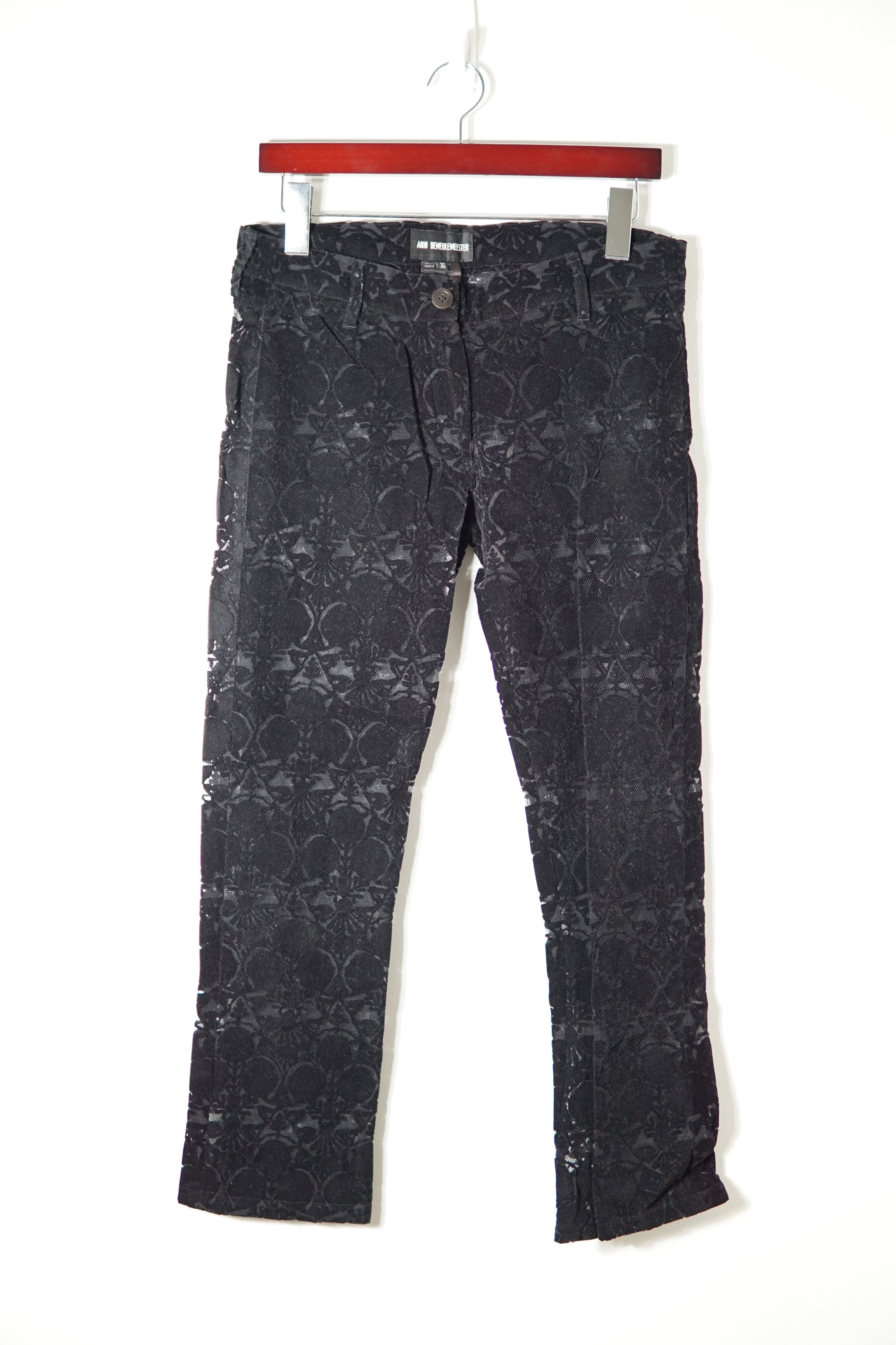 Ann Demeulemeester SS14 Runway Velvet Mesh Pants Size 25" / US 0 / IT 36 - 2 Thumbnail