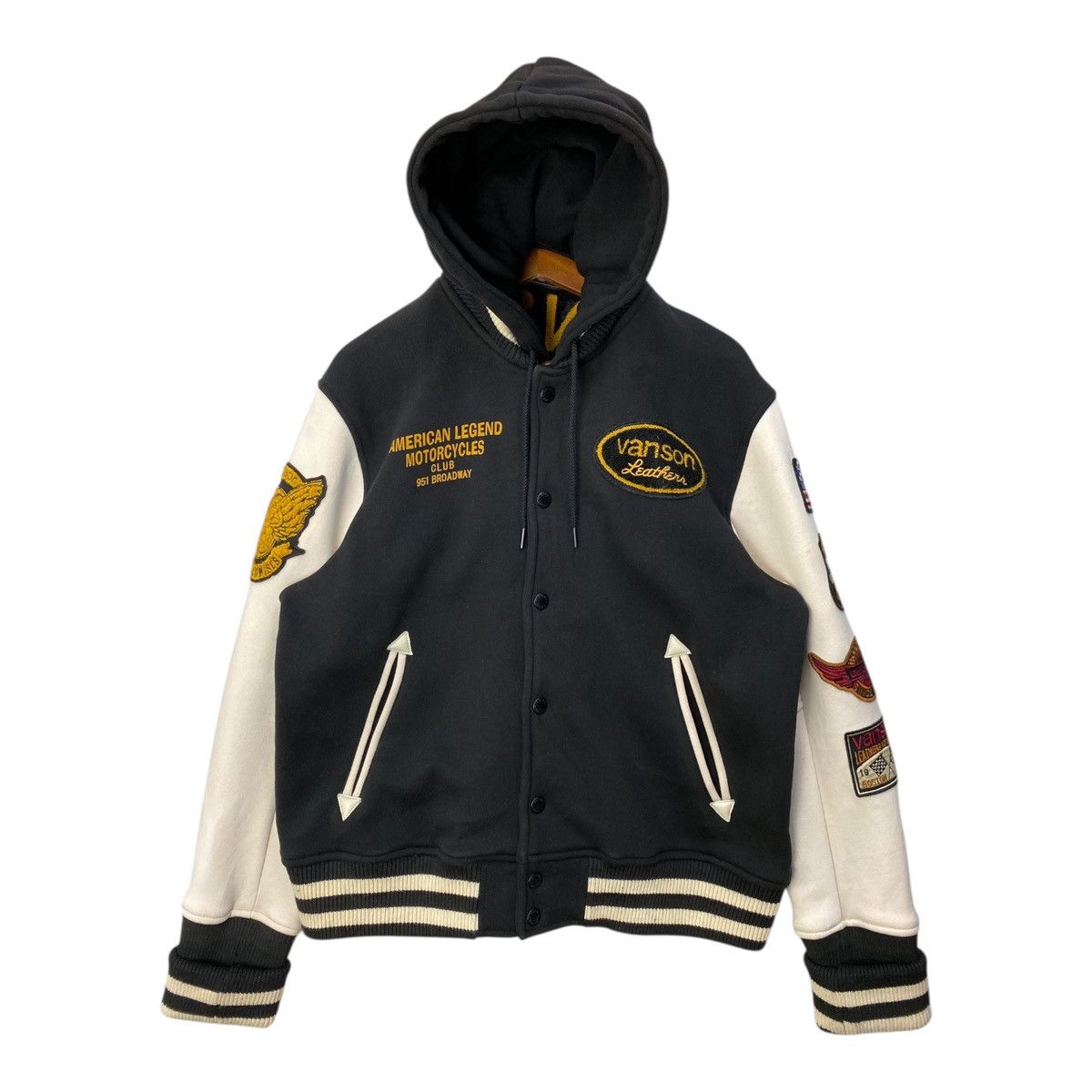 Vanson Leathers Vanson Leathers Varsity Jacket Hoodie Heavy Cotton Button Up Size US XXL / EU 58 / 5 - 3 Thumbnail