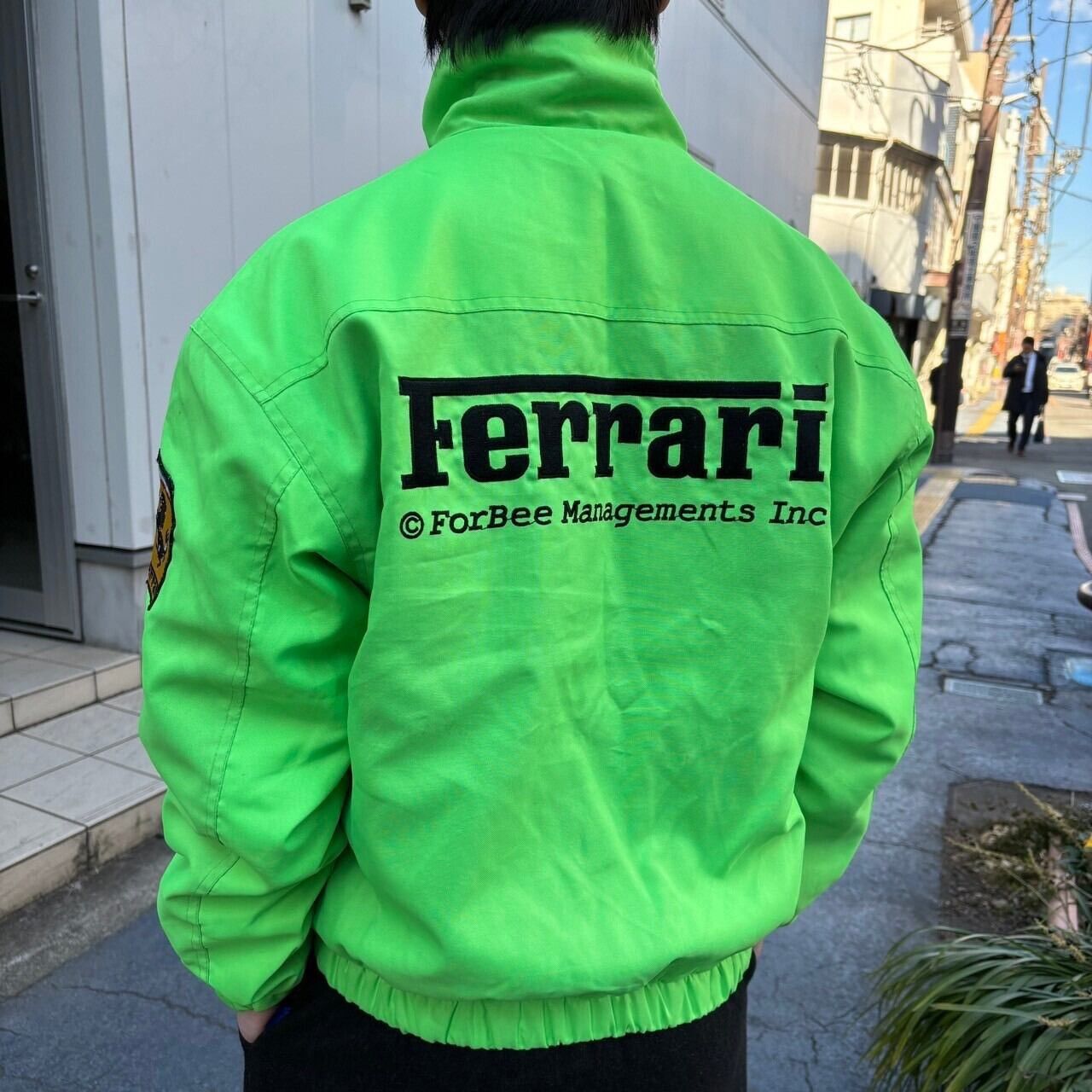Ferrari 🔥VINTAGE FERRARI BIG LOGO REVERSIBLE RACING BOMBER JACKET Size US L / EU 52-54 / 3 - 15 Thumbnail
