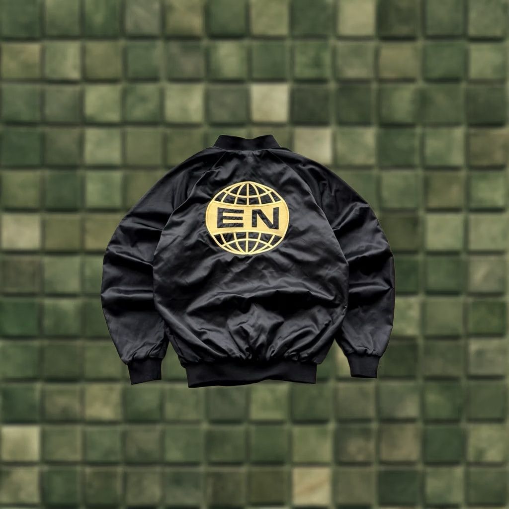Logo 7 VINTAGE Cardinal Bomber Jacket Men M Black Logo 90s Streetwear City USA Designer Size US M / EU 48-50 / 2 - 1 Thumbnail