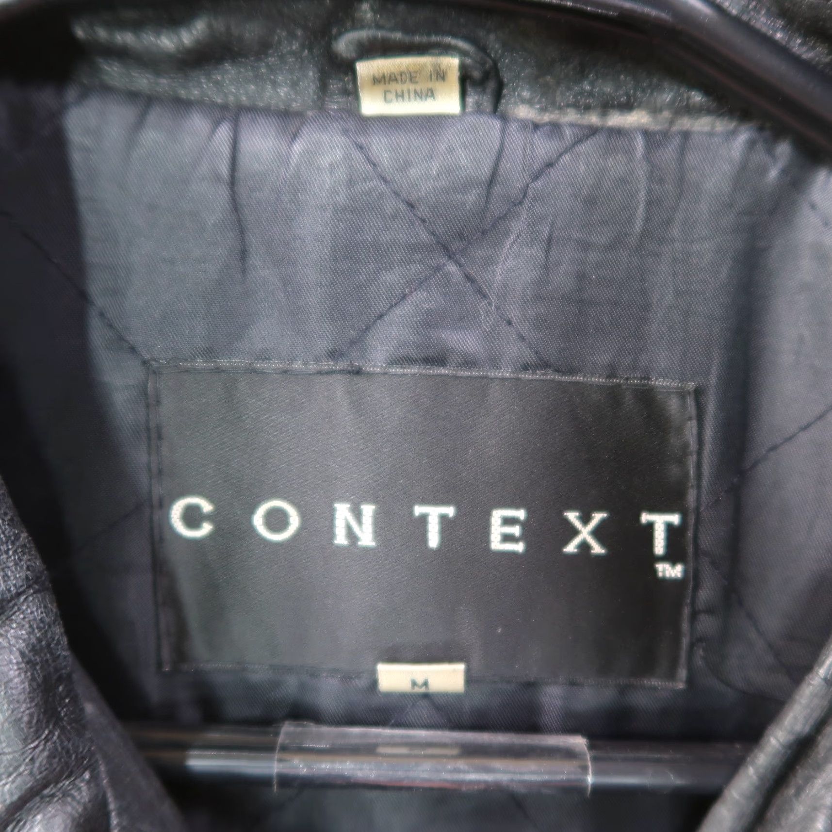 Vintage VINTAGE CONTEXT Leather Coat Jacket Men Medium Full Zip Insulated Black Size US M / EU 48-50 / 2 - 7 Thumbnail