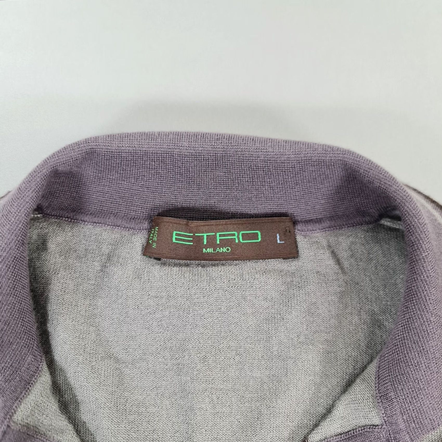 Etro ETRO Jumper Brown Large 100% Cashmere Tight-Knit Collared Pullover Long Sleeve Mens Size US L / EU 52-54 / 3 - 3 Thumbnail