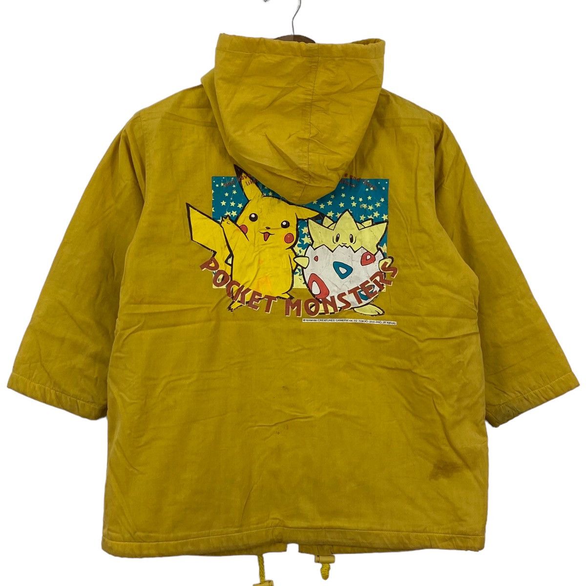 Vintage NINTENDO POKEMON PIKACHU Pocket Monster Jacket Parka