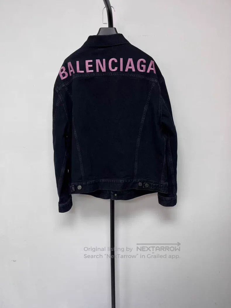 Balenciaga Balenciaga Denim Jacket with Brand Letter Embroidery on th Size XS / US 0-2 / IT 36-38 - 1 Thumbnail