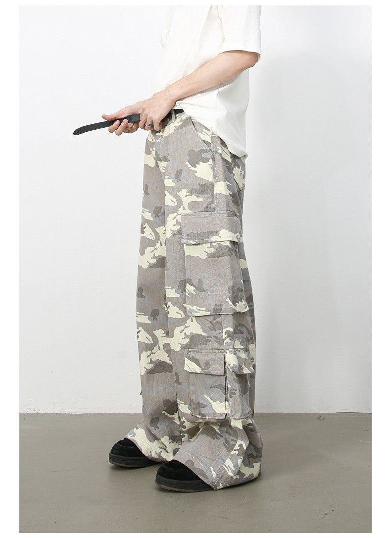 Japanese Brand × Jean American camouflage street cool loose straight cargo jeans Size US 34 / EU 50 - 6 Thumbnail