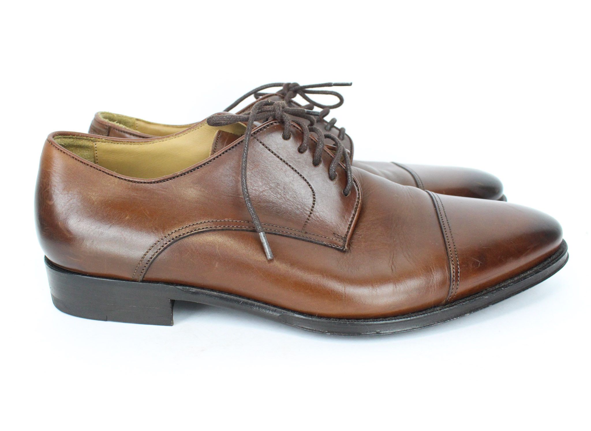Suitsupply EU40 Mid-Brown Leather Derby Shoes 67798 Size US 7 / EU 40 - 2 Thumbnail