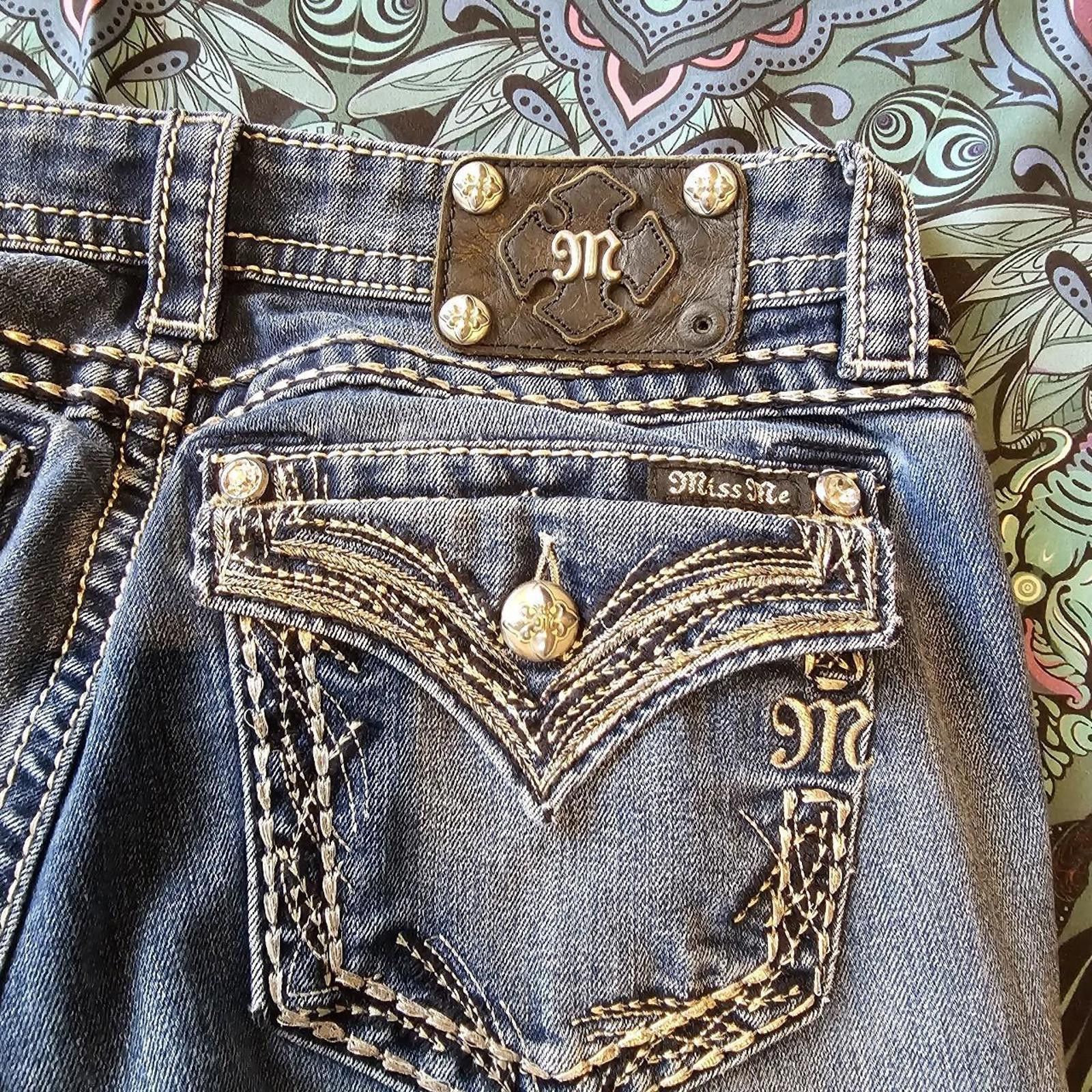 Designer Miss Me Women's Boot Cut Blue Jeans Size 30" / US 8 / IT 44 - 8 Thumbnail