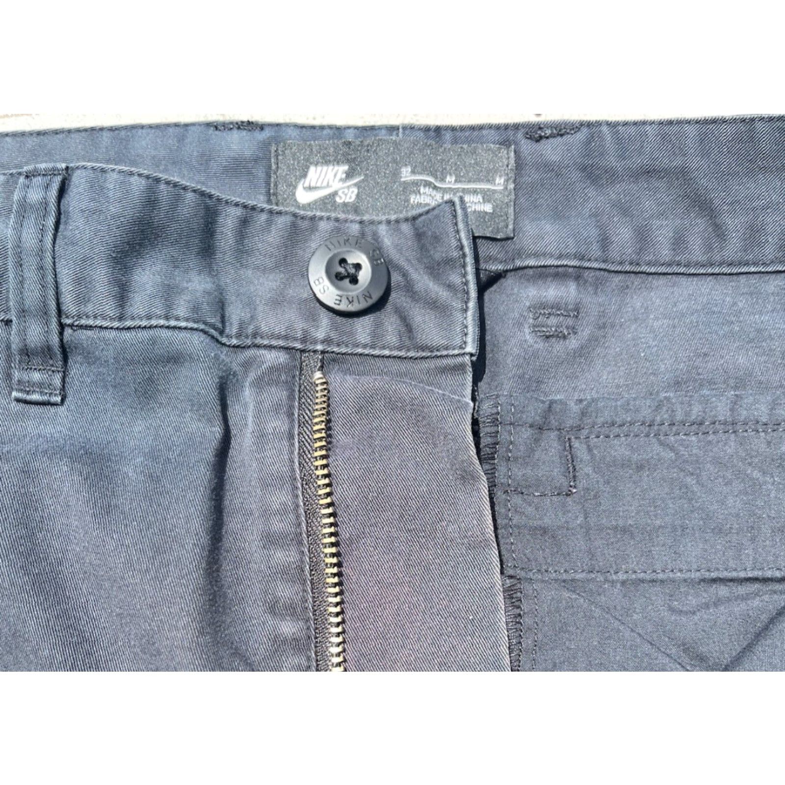 Vintage NikeSB Pants Black Flat Front 32 Regular 5-Pocket Chino Skate Casual Work Mens Size US 32 / EU 48 - 5 Thumbnail