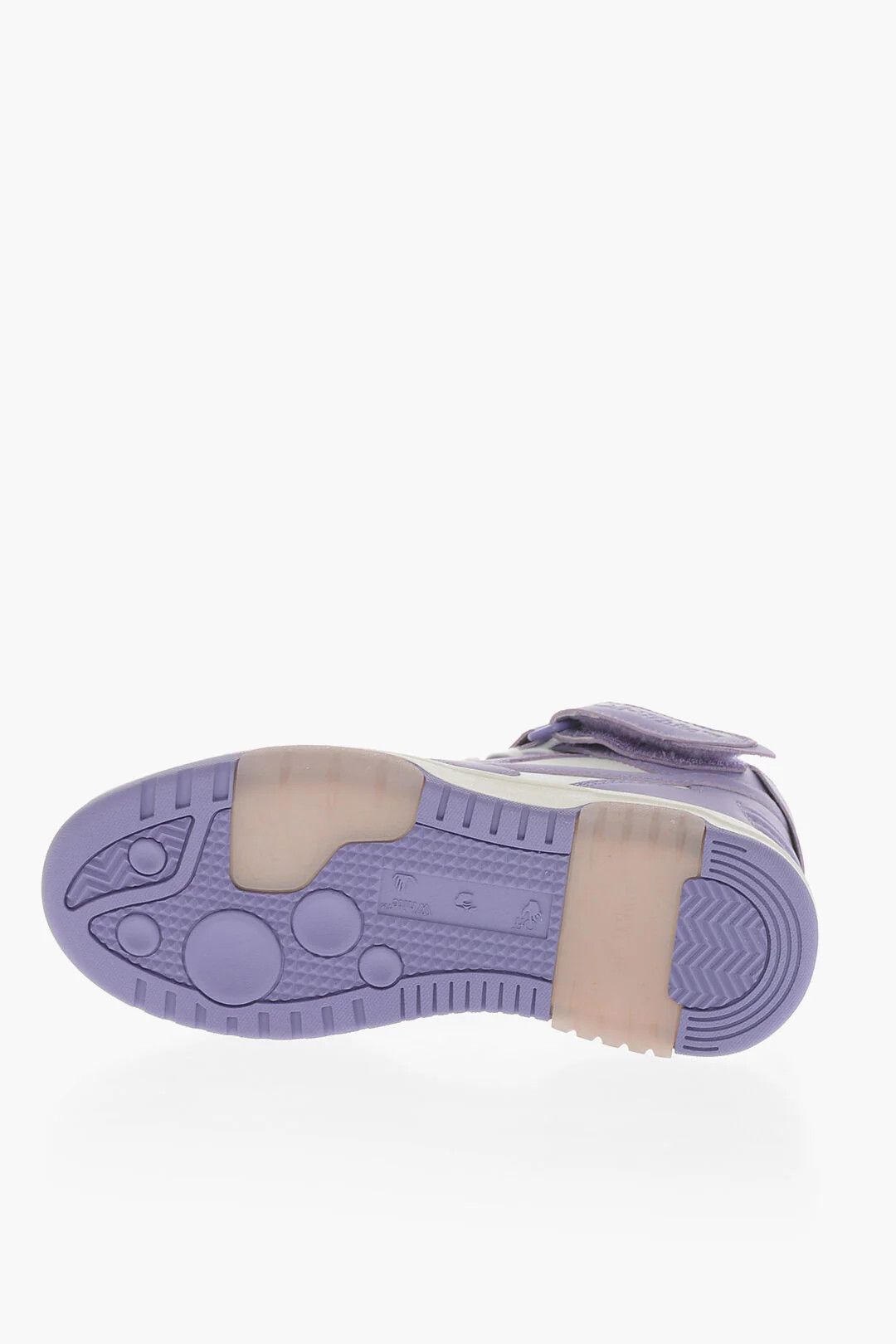 Off-White og1mm0426 Hi-Top Two-Tone Leather Sneakers in White & Purple Size US 9 / IT 39 - 5 Thumbnail