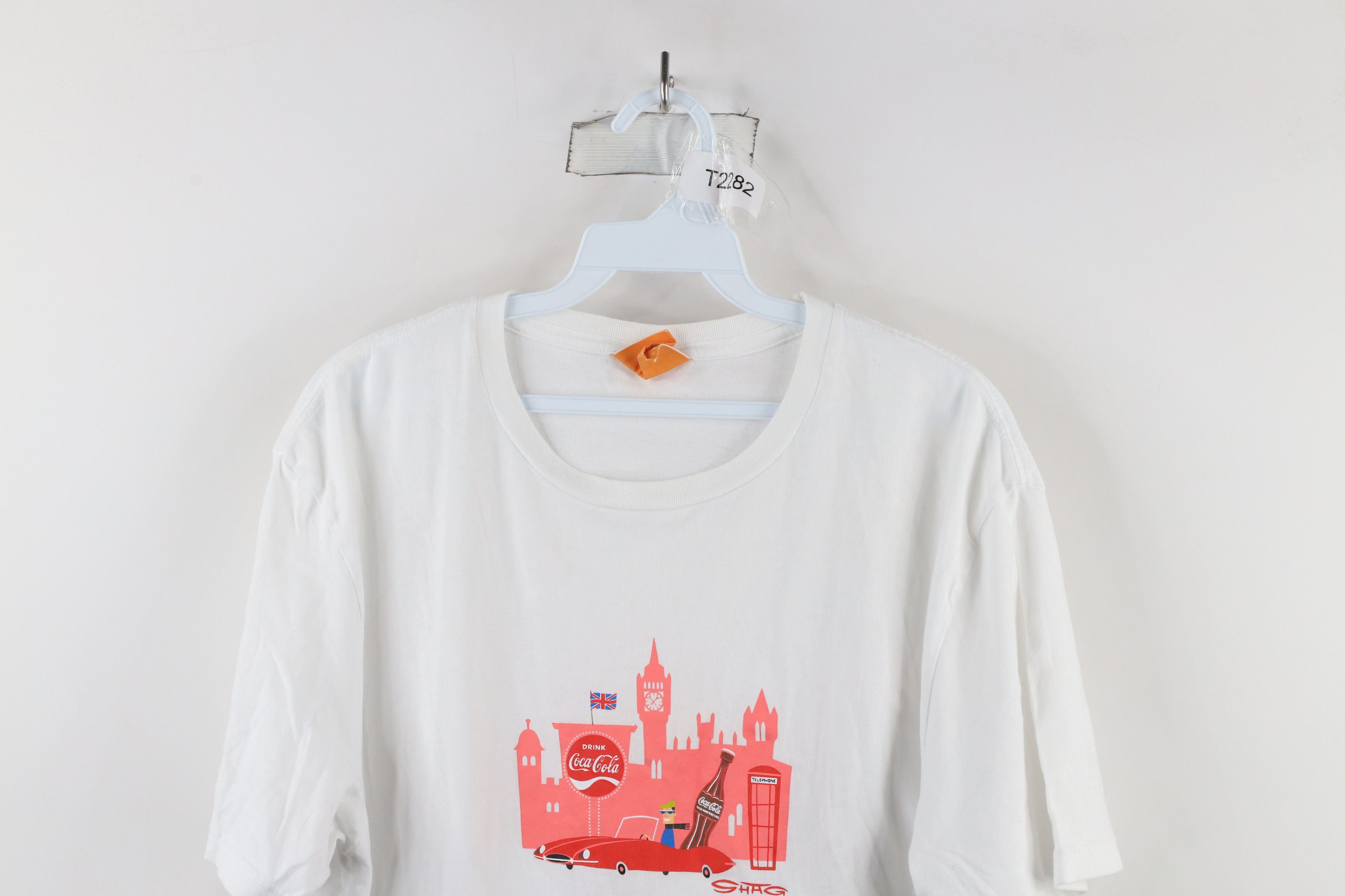 Coca Cola × Vintage Shag for Coca Cola London Short Sleeve T-Shirt White Cotton Size US L / EU 52-54 / 3 - 2 Thumbnail