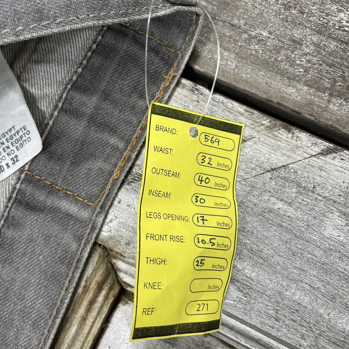Levi's Vintage Levis 569 Gray Faded Jeans WC 271 Size US 32 / EU 48 - 9 Thumbnail