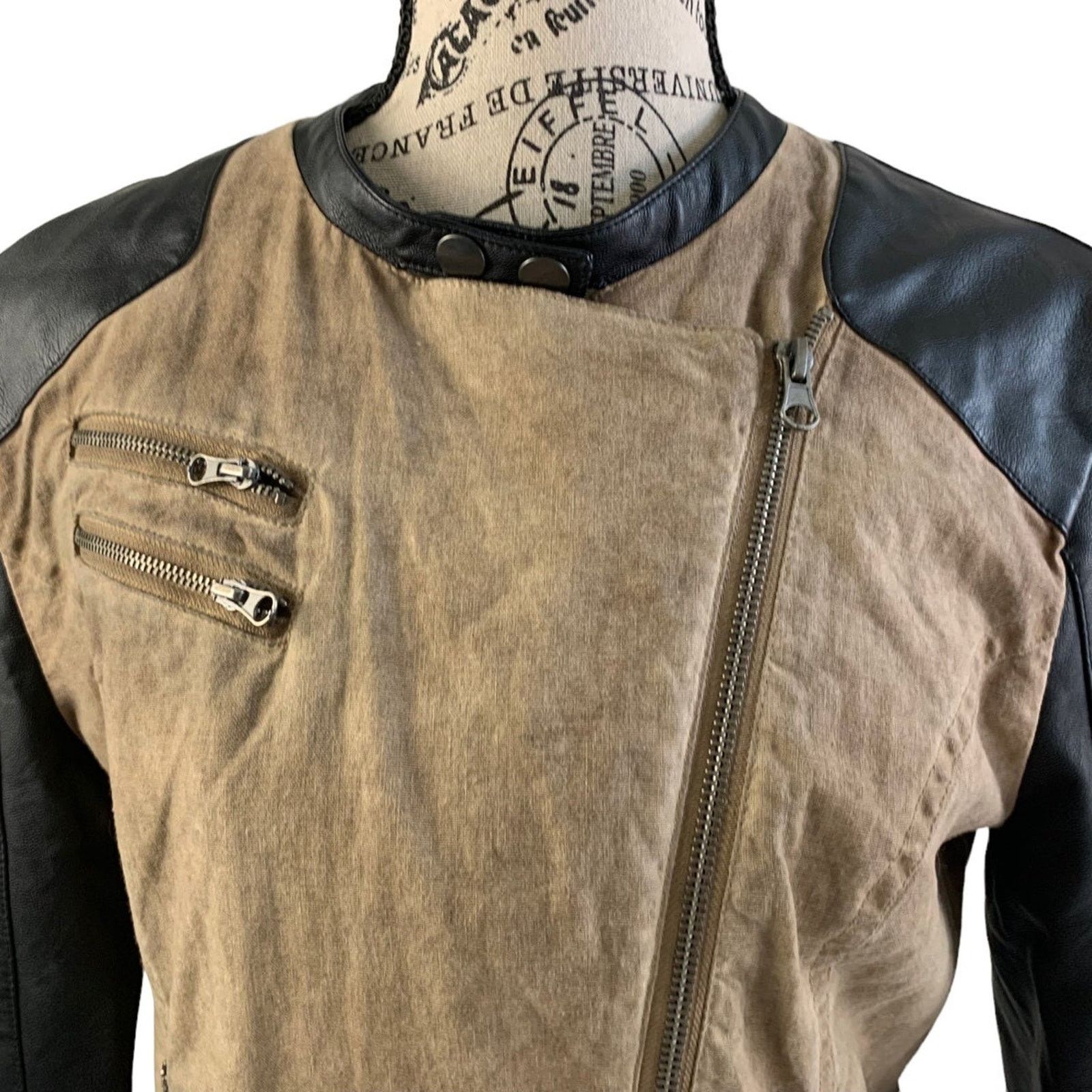 Blanc Noir BLANC NOIR Women's Large Moto Jacket Faux Leather Y2K FLAWS Size L / US 10 / IT 46 - 2 Thumbnail