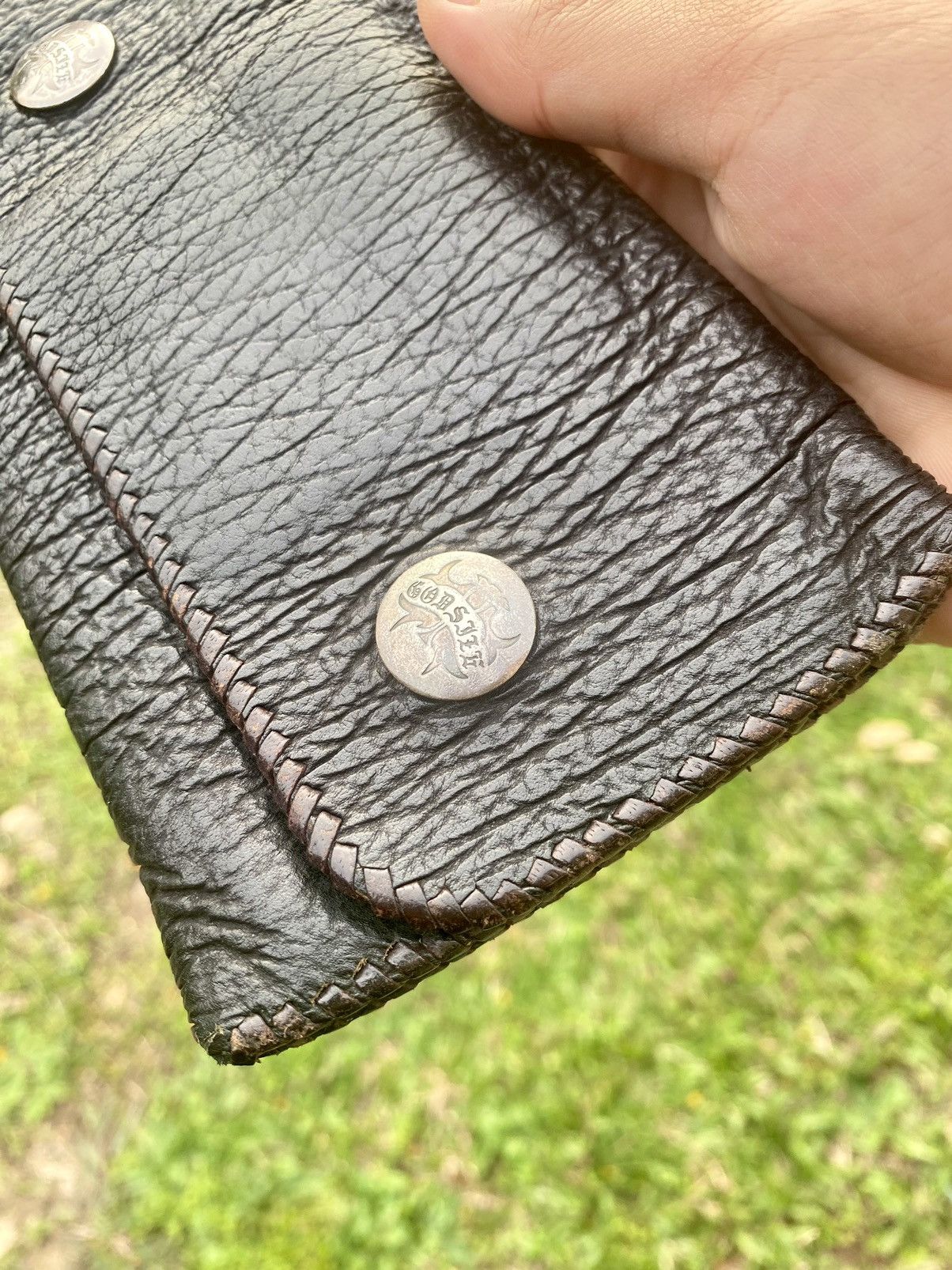 If Six Was Nine Very Rare Vintage handmade Godsize Sharkskin Leather wallet Size ONE SIZE - 13 Thumbnail