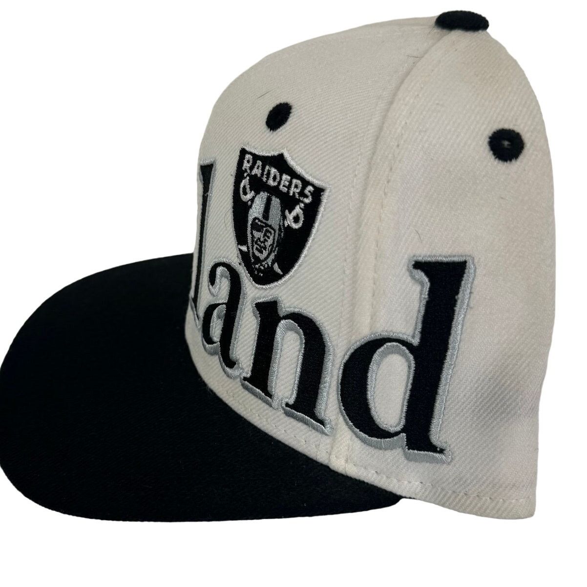 Reebok NFL Oakland Raiders Snapback Hat Cap Spell-Out Big Logo Size ONE SIZE - 3 Thumbnail