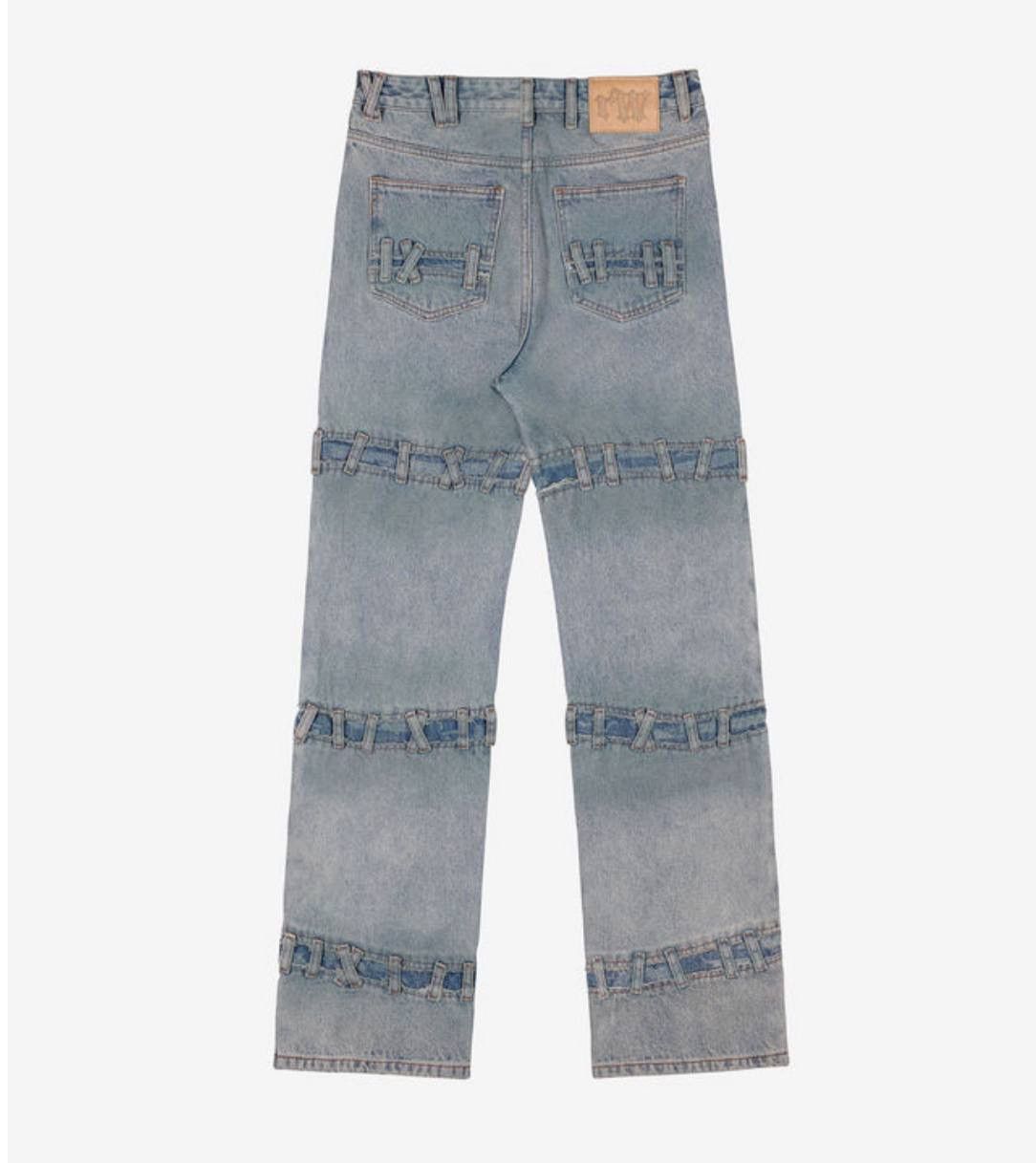Designer × Racer Worldwide Racer Worldwide Flag Jeans Denim Size US 30 / EU 46 - 2 Thumbnail