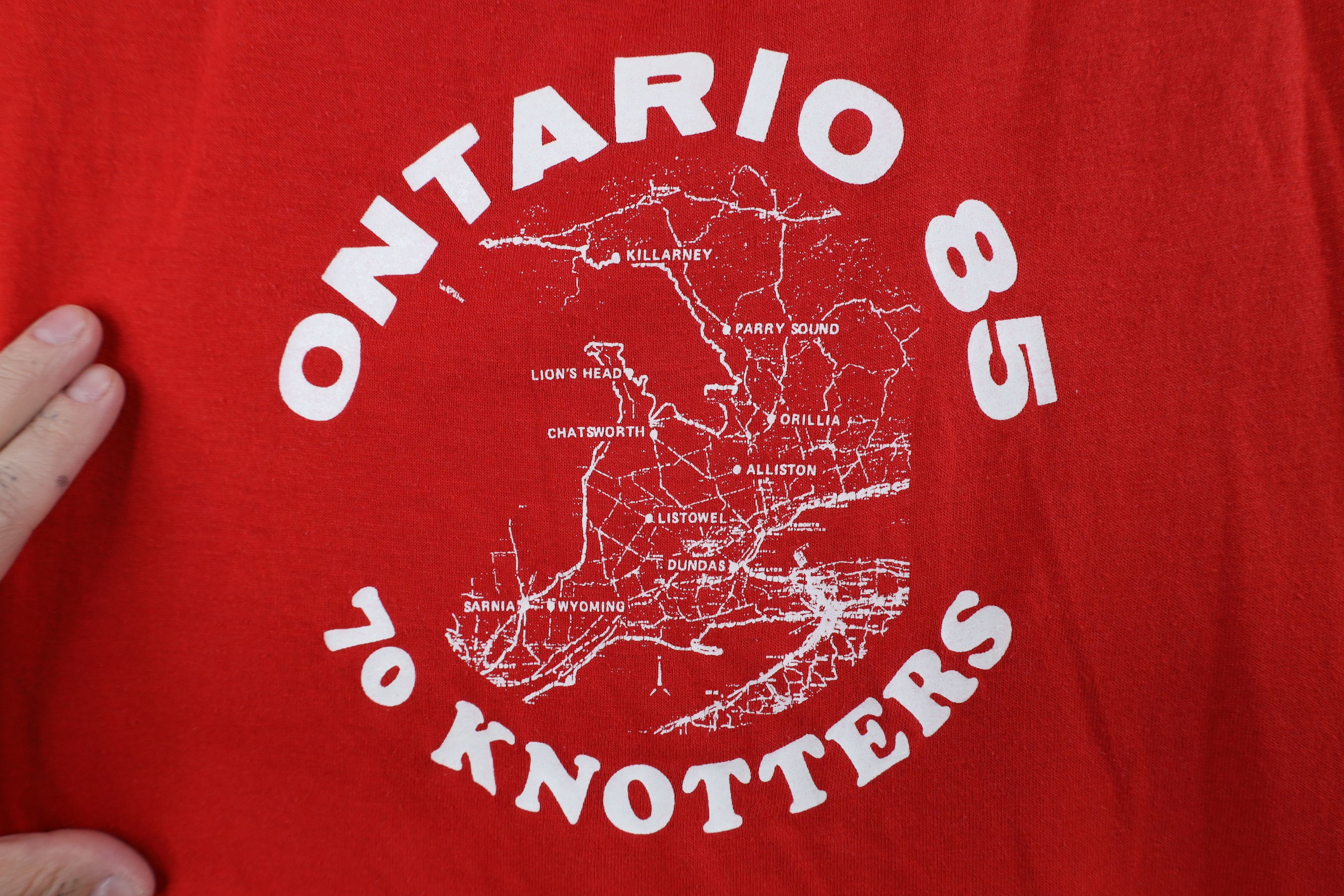Vintage Vintage 80s 70 Knotters Airplane Short Sleeve T-Shirt USA Size US XL / EU 56 / 4 - 4 Thumbnail