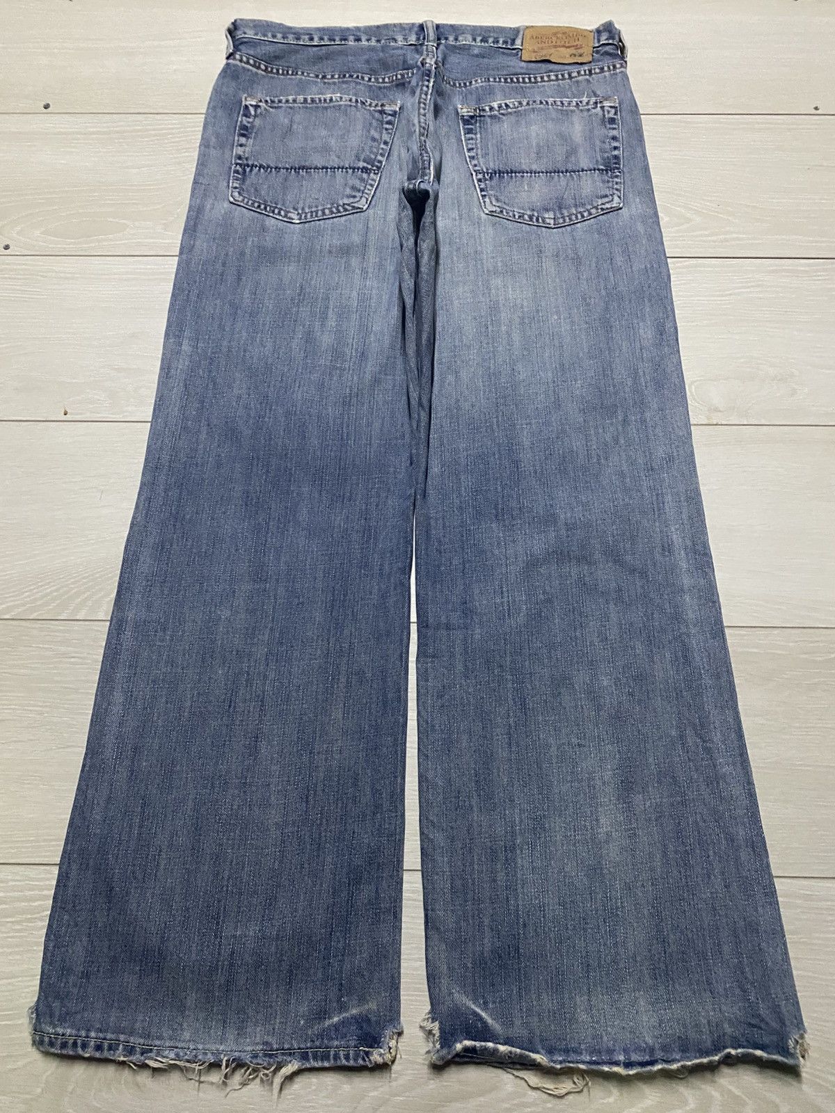 Abercrombie & Fitch Vintage Ambercrombie & Fitch 00257 Baggy Wide Leg Jeans Size US 35 - 2 Thumbnail