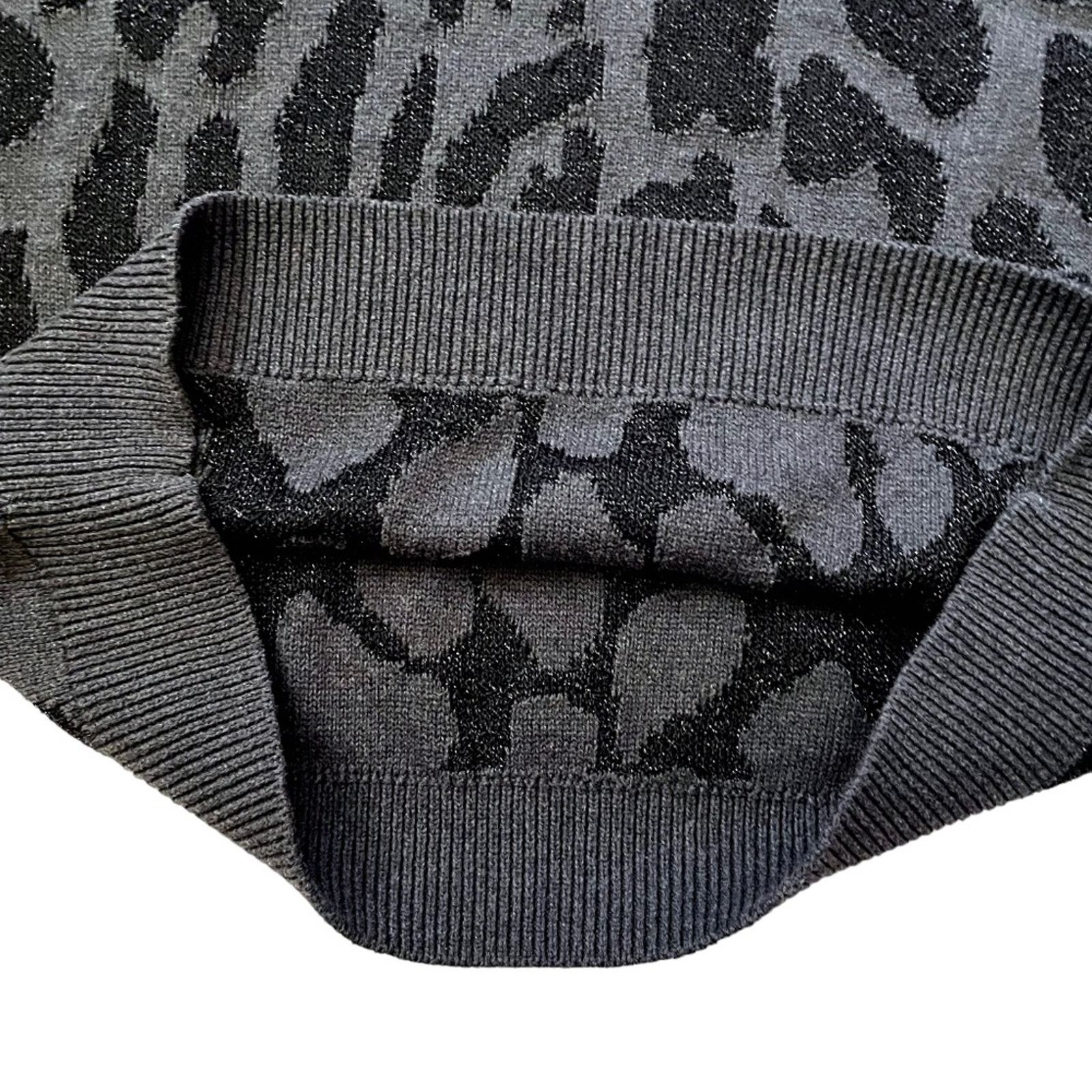 Rta RtA Liam Leopard Chrome Black Gray Intarsia Knit Sweater Top Size S / US 4 / IT 40 - 8 Thumbnail