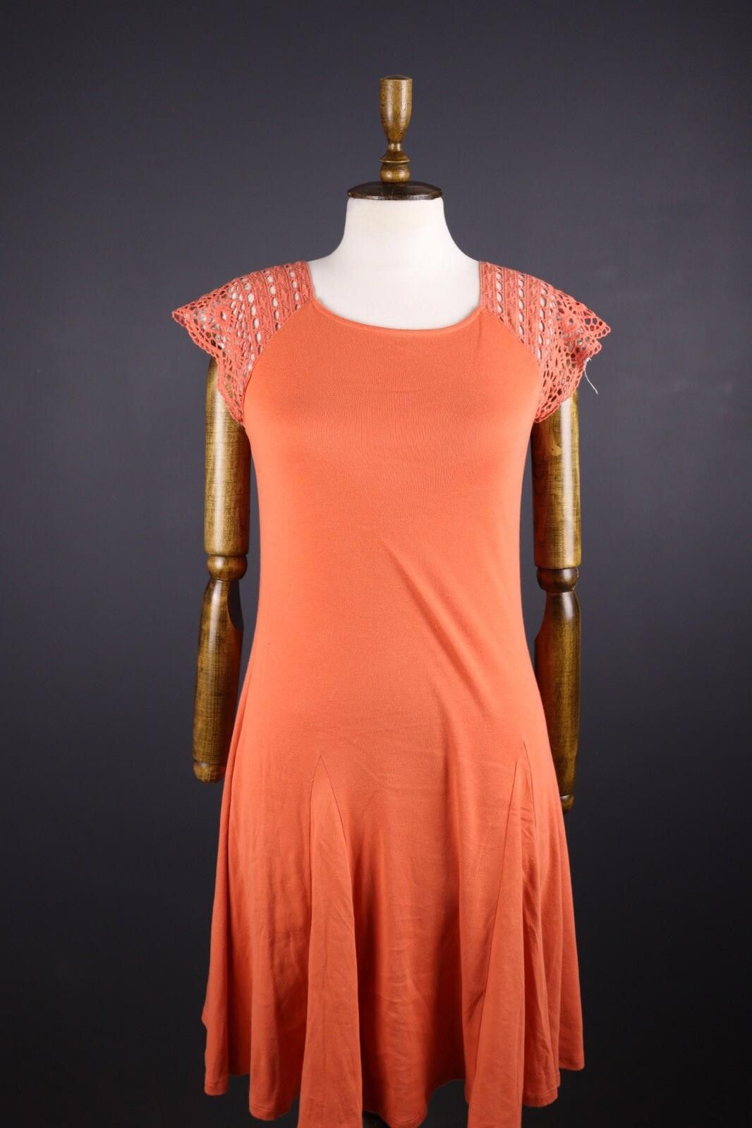 Lauren Ralph Lauren Lauren Ralph Lauren Orange Lace Shift Midi Dress Size S Size S / US 4 / IT 40 - 1 Thumbnail