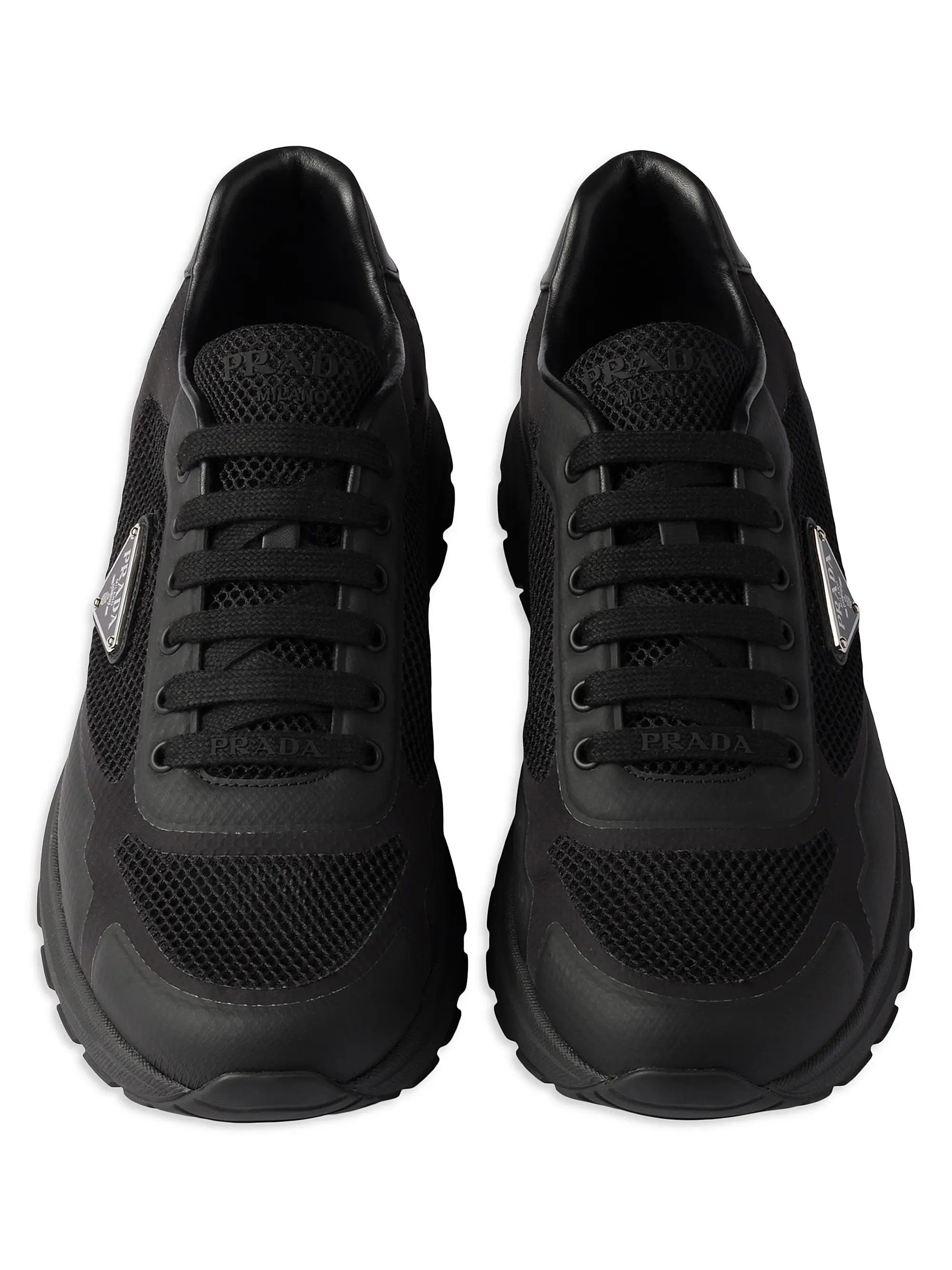 Prada os11x0126 Prax 2.0 Fabric Sneakers in Black Size US 10 / EU 43 - 2 Thumbnail