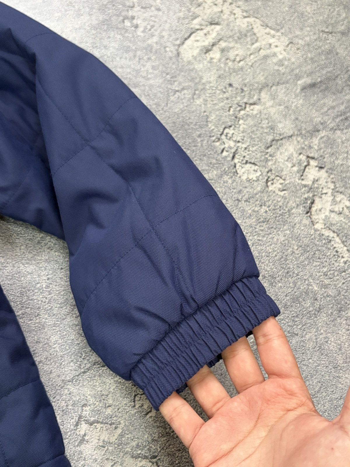 Nike Vintage Nike Quilted Puffer Jacket Navy Blue Yellow Swoosh S Size S / US 4 / IT 40 - 16 Thumbnail
