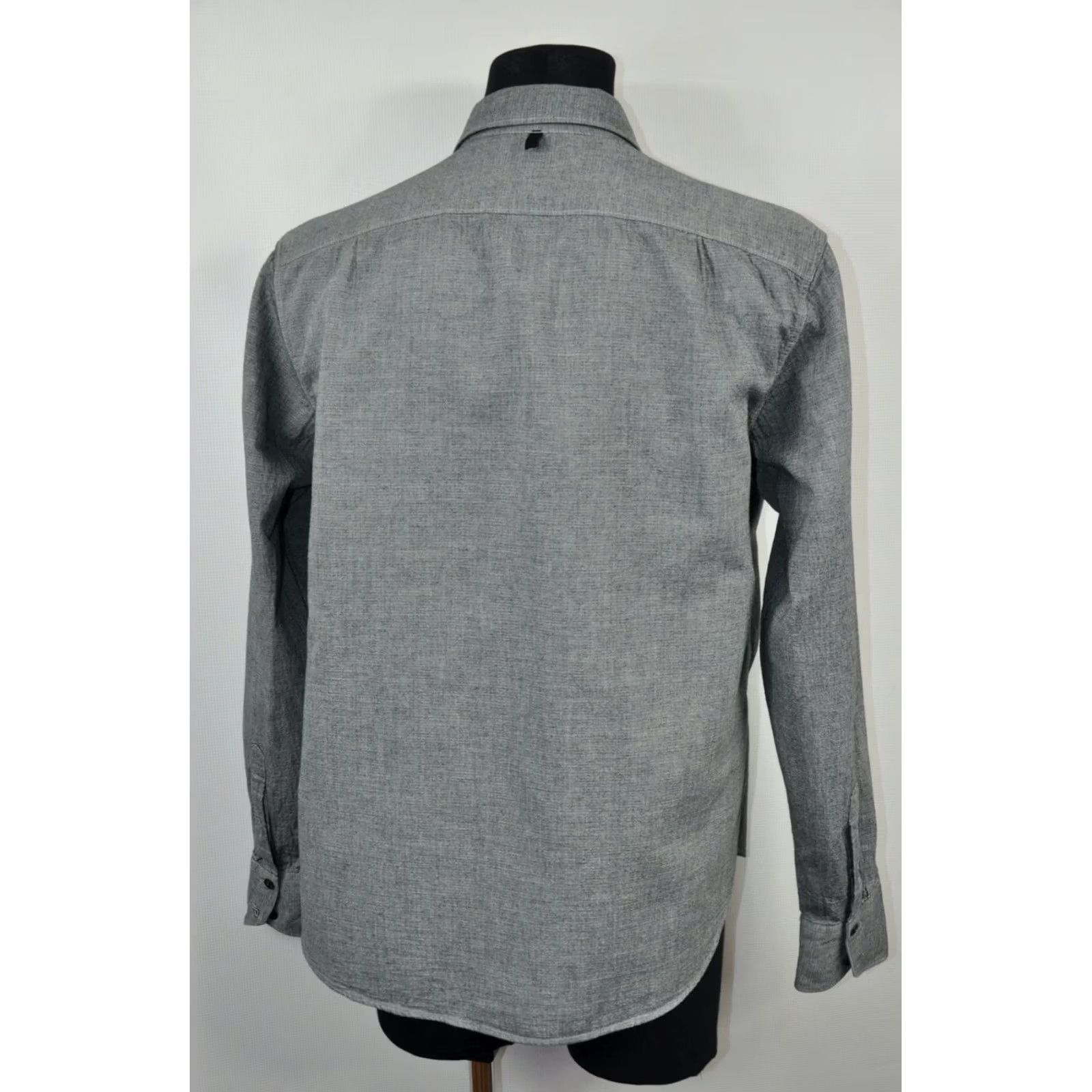 Rag & Bone rag & bone SLIM FIT Shirt Mens L Gray Chambray Cotton Button-Up Size US L / EU 52-54 / 3 - 3 Thumbnail