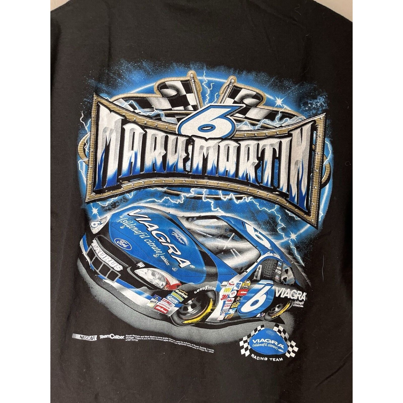 NASCAR VINTAGE NASCAR RACING MARK MARTIN #6 VIAGRA T SHIRT SIZE L Size US L / EU 52-54 / 3 - 3 Thumbnail