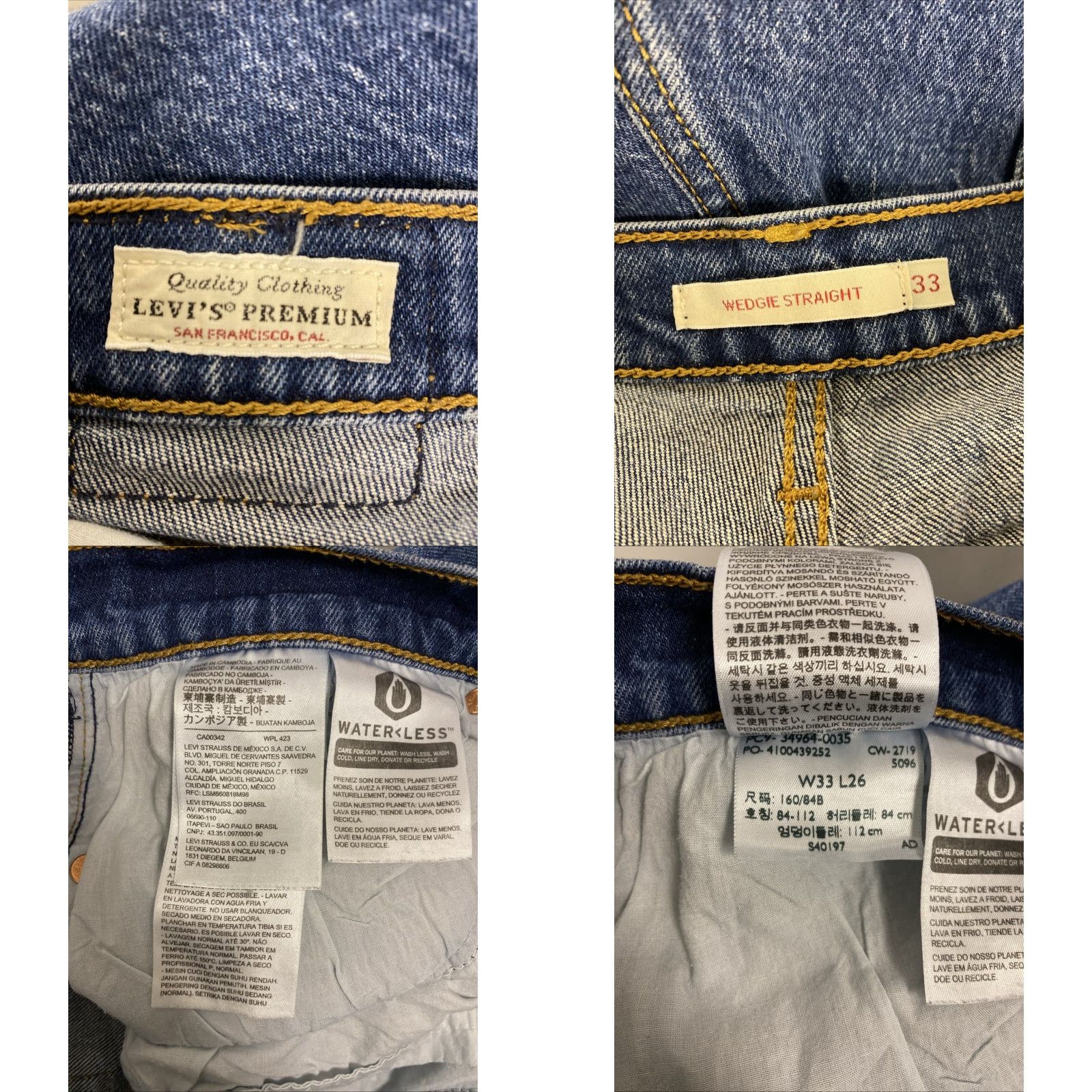 Levi's LEVI'S 502 Jeans Men’s 33x27 Blue Denim Raw Hem Big E 5-Pocket Regular Rise Mid Vintage: No (Note: Vintage field is No per specs) Size US 33 - 9 Thumbnail