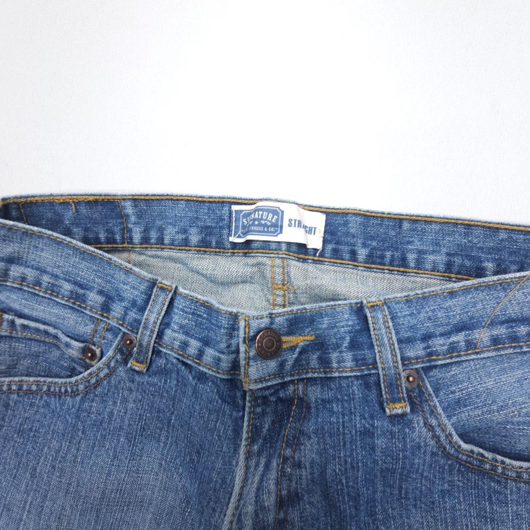 Levi's Y2K Levi's Signature Jeans Mens Straight Leg 32x27.5 Blue Cotton Denim 5-Pocket Regular Fit Vintage: No"} Size US 32 / EU 48 - 3 Thumbnail