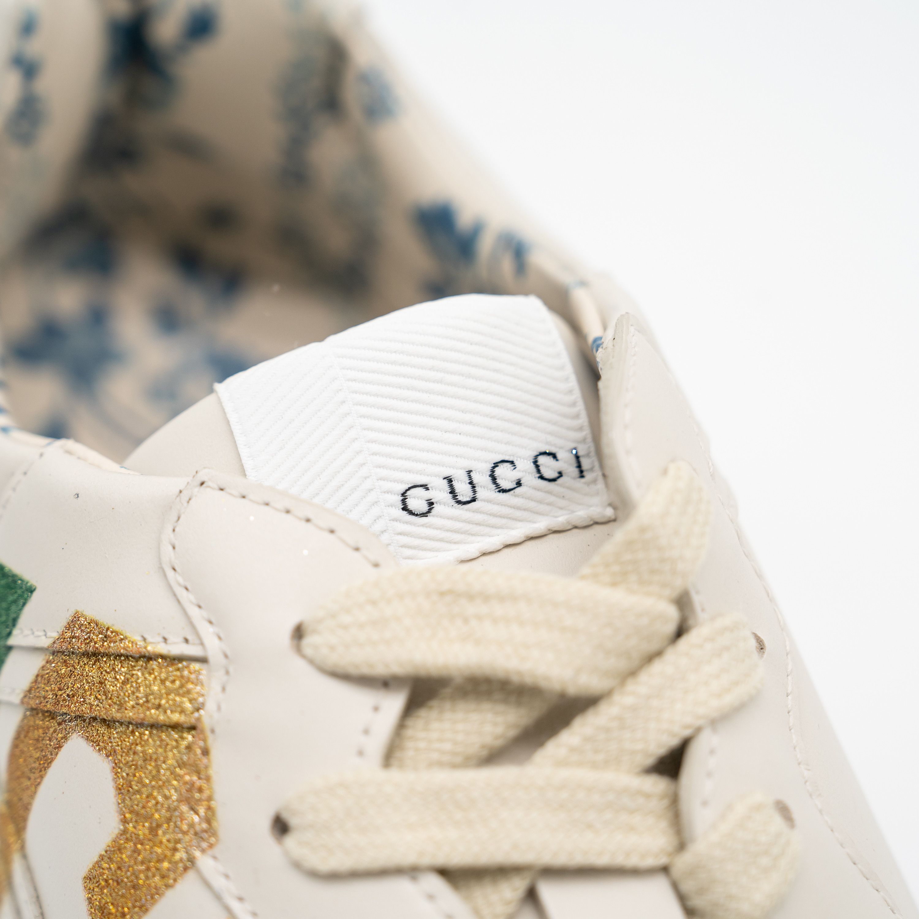 Gucci Gucci Rhyton Glitter White Rainbow Logo Sneakers Size US 11.5 / IT 41.5 - 8 Thumbnail