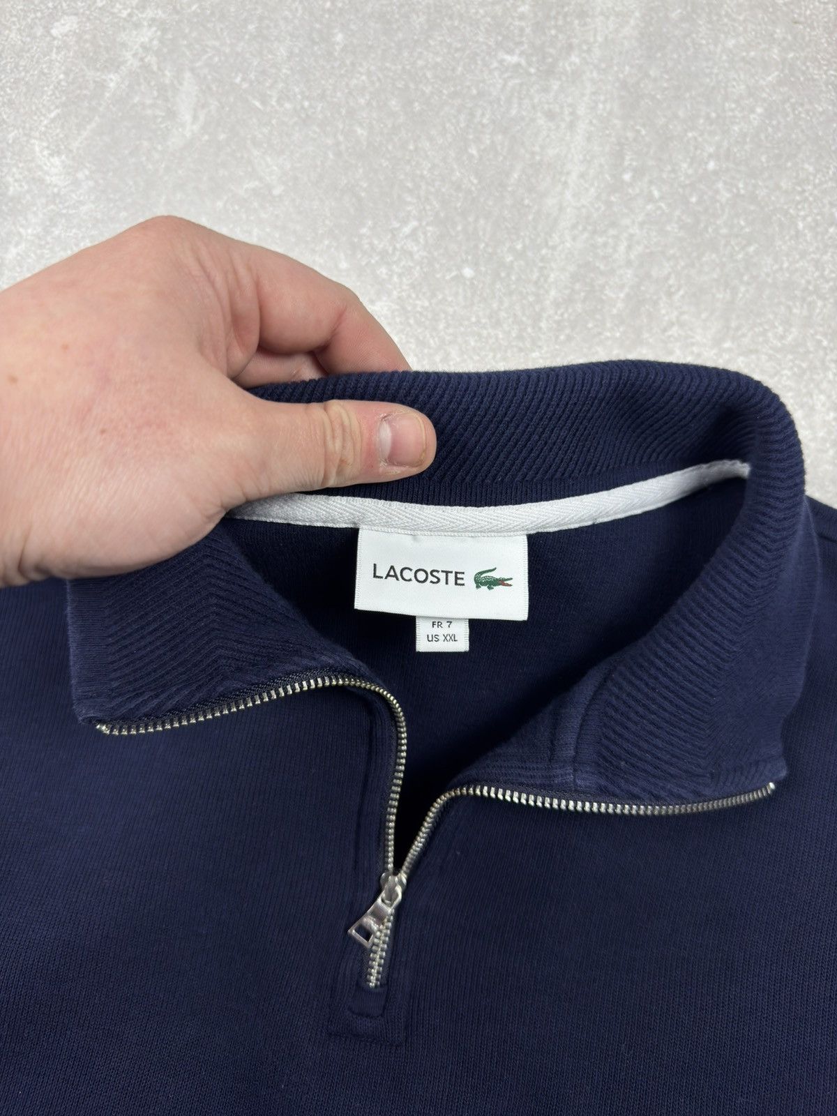 Lacoste Lacoste Mens Zip-Up 1/4 High Neck Interlock Sweatshirt Size US XXL / EU 58 / 5 - 5 Thumbnail