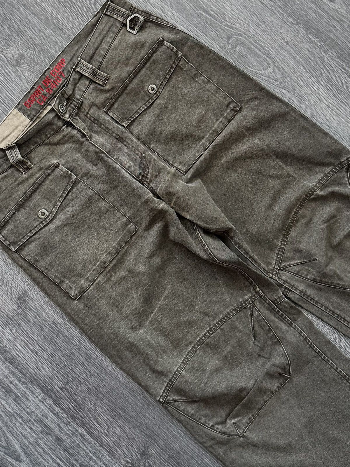 Japanese Brand Y2K Vintage Baggy Pocket Dable Knee Cargo Pants Size US 34 / EU 50 - 3 Thumbnail