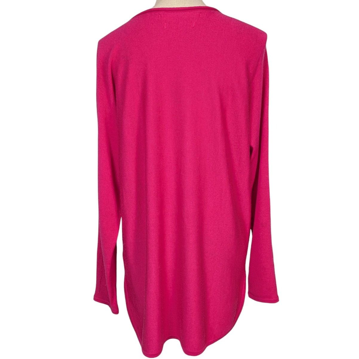 Other Max Studio Merino Wool Pullover Sweater with Curved Hem Pink Size XL / US 12-14 / IT 48-50 - 2 Thumbnail