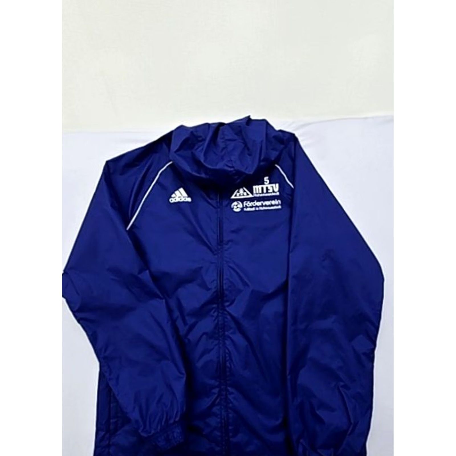 Adidas Adidas Men's M Blue Golf Rain Jacket Water-Resistant Full-Zip Hood Size US M / EU 48-50 / 2 - 2 Thumbnail