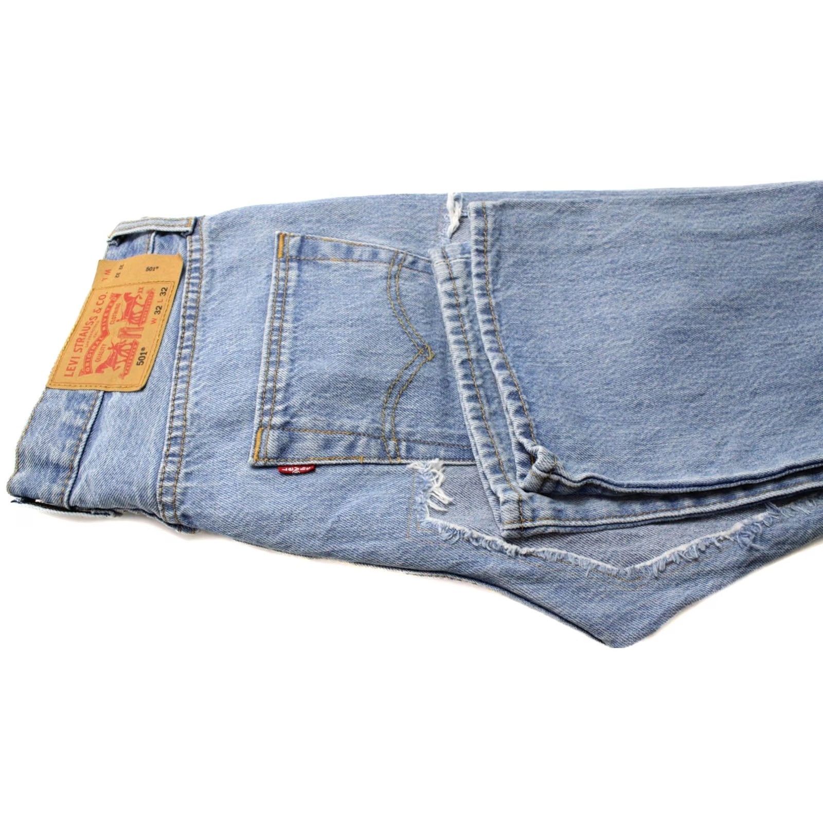 Levi's LEVI'S 501 Jeans W32/L32 Distressed Straight Mens Blue Refurbished Patch Details For Size US 32 / EU 48 - 6 Thumbnail