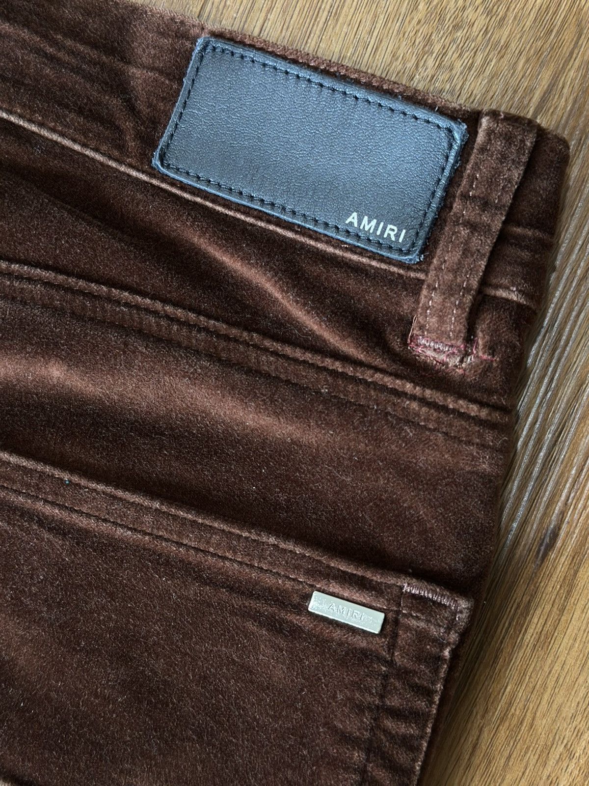 Amiri Amiri Velour Skinny Stack Pants Brown Size US 32 / EU 48 - 5 Thumbnail