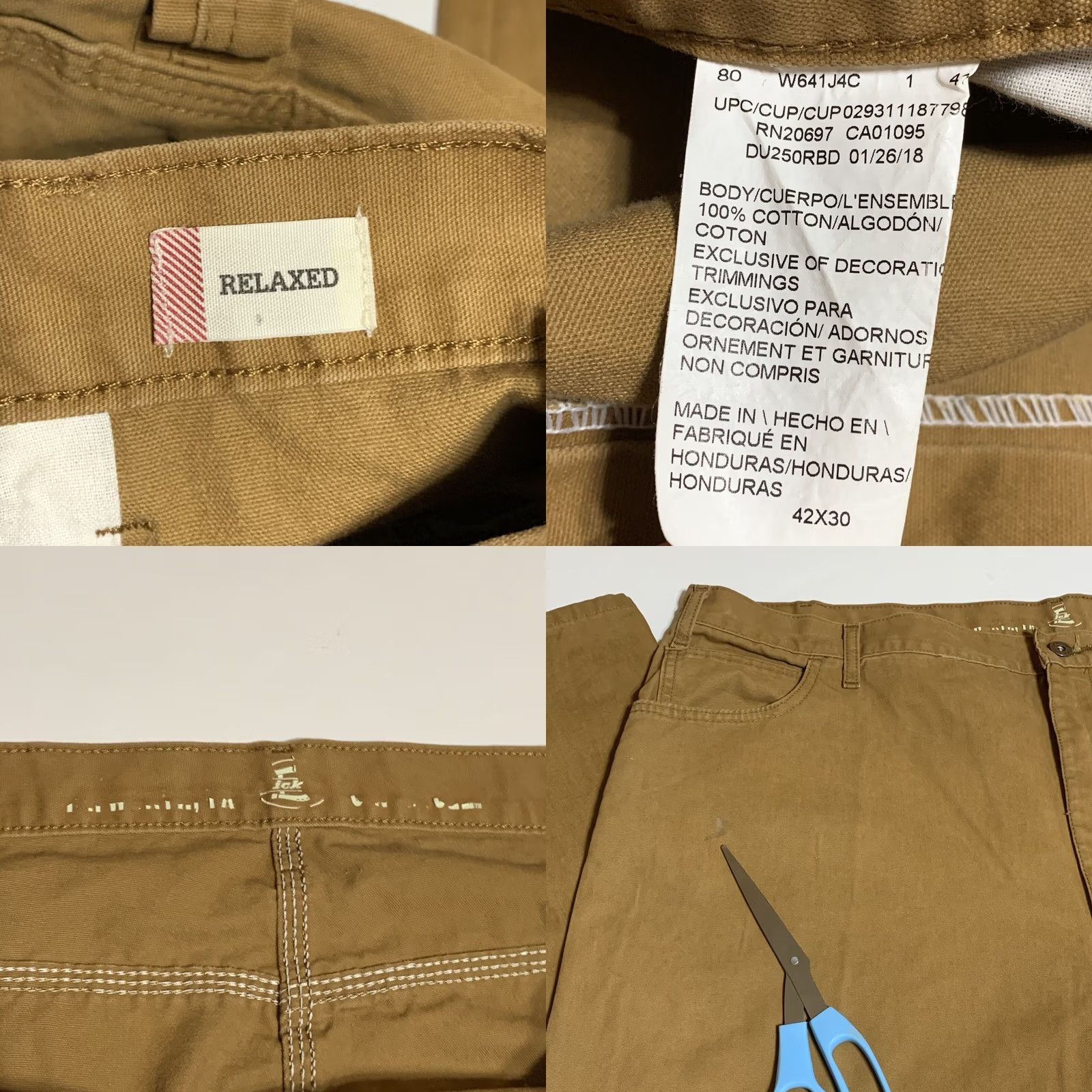 Dickies Dickies Mens Relaxed Fit Straight Leg Carpenter Jeans Brown 42x29 Mens Regular Work Pants Brown Cargo Pocket 29 In Inseam Belt Loops Logo Dickies Mens Size US 42 / EU 58 - 8 Thumbnail