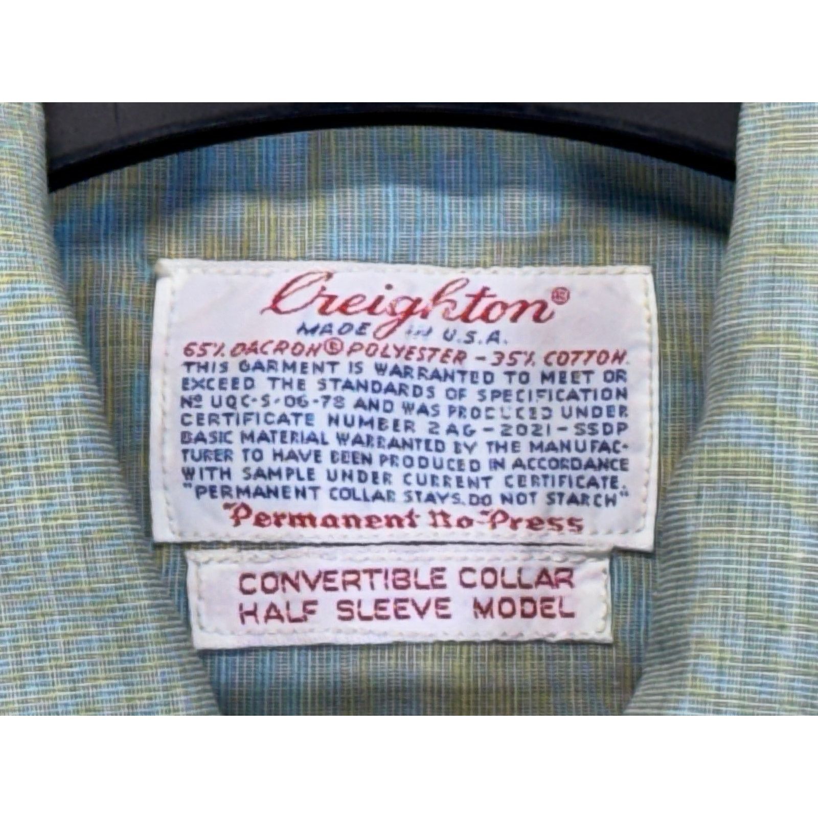 Creighton Vintage Creighton USA Work Shirt Short Sleeve Button Up Size US XL / EU 56 / 4 - 12 Thumbnail