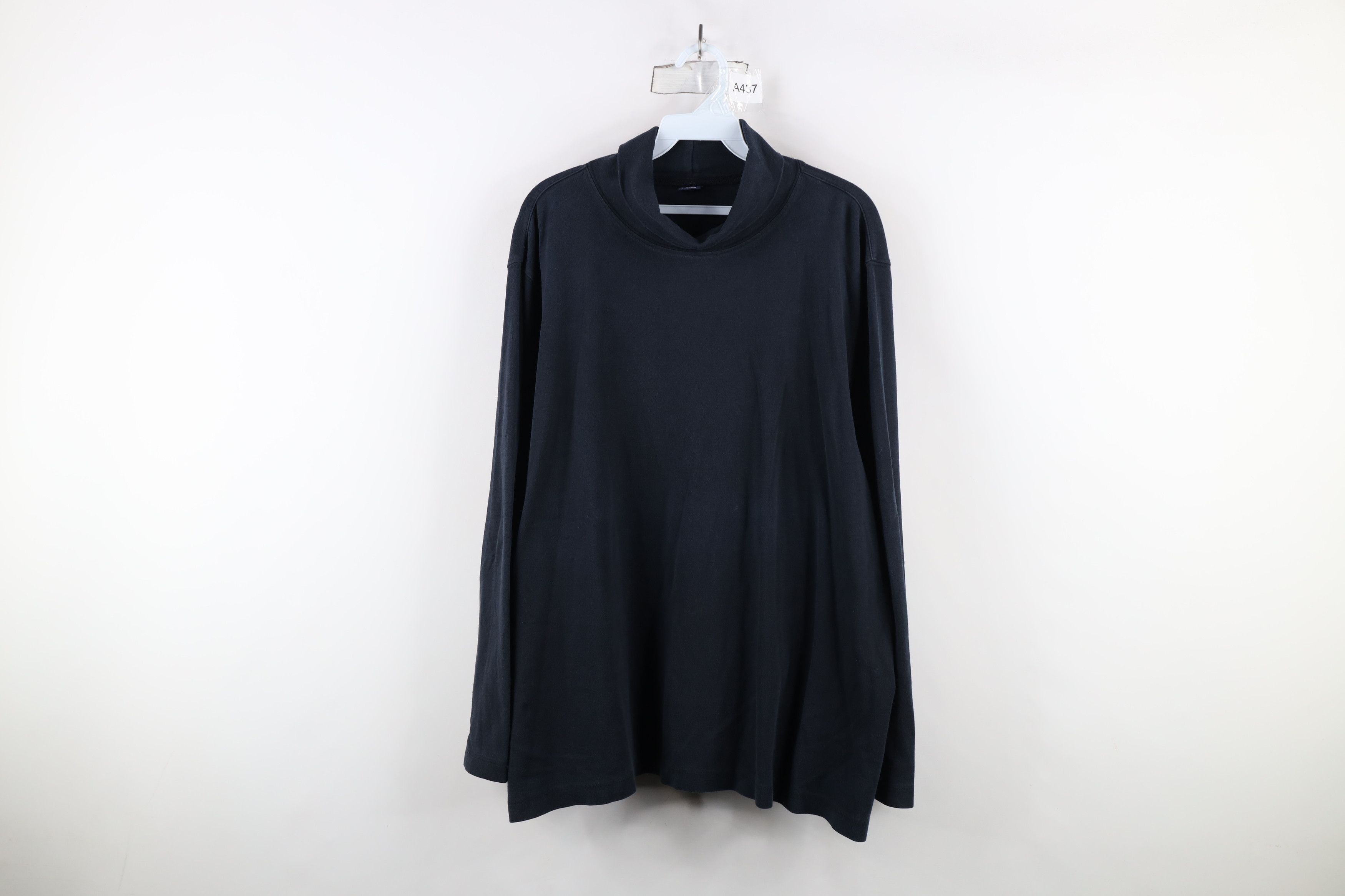 Lands' End × Vintage Vintage 90s Lands End Long Sleeve Turtleneck T-Shirt Black Size 3XL / US 20-22 - 1 Thumbnail