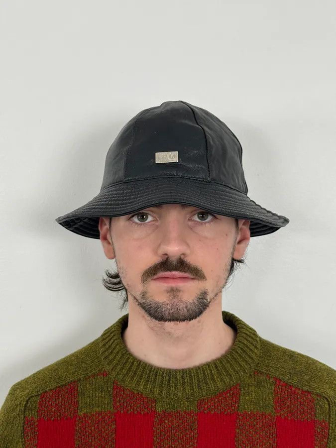 Dolce & Gabbana 2000s Dolce & Gabbana Black Leather Hat Size ONE SIZE - 2 Thumbnail