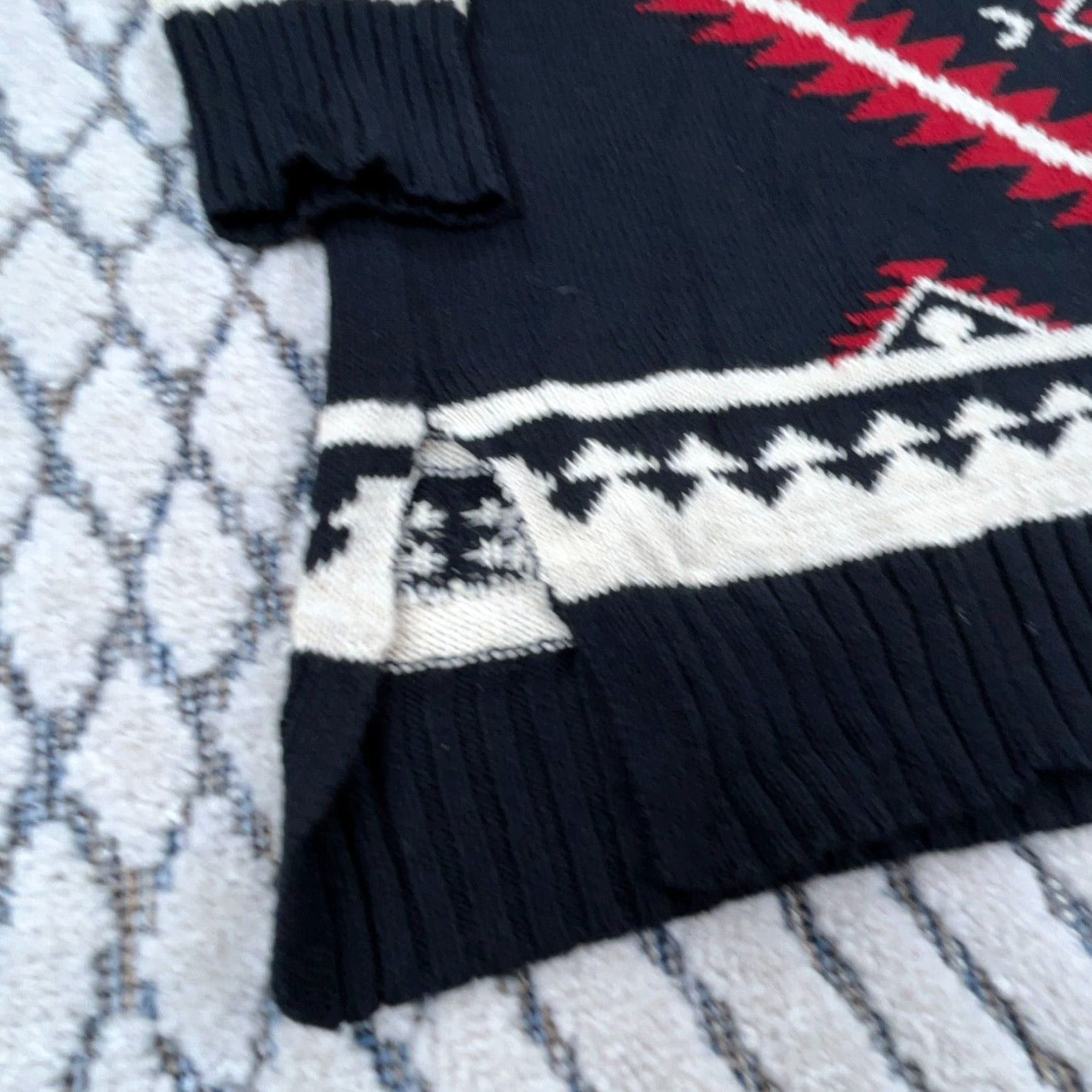 Ralph Lauren Lauren Ralph Lauren Sweater Women M Black Red Knit Aztec Tribal Southwest Z Geometric Pattern Henley All Seasons Autumn Winter Spring Vintage No Size M / US 6-8 / IT 42-44 - 3 Thumbnail