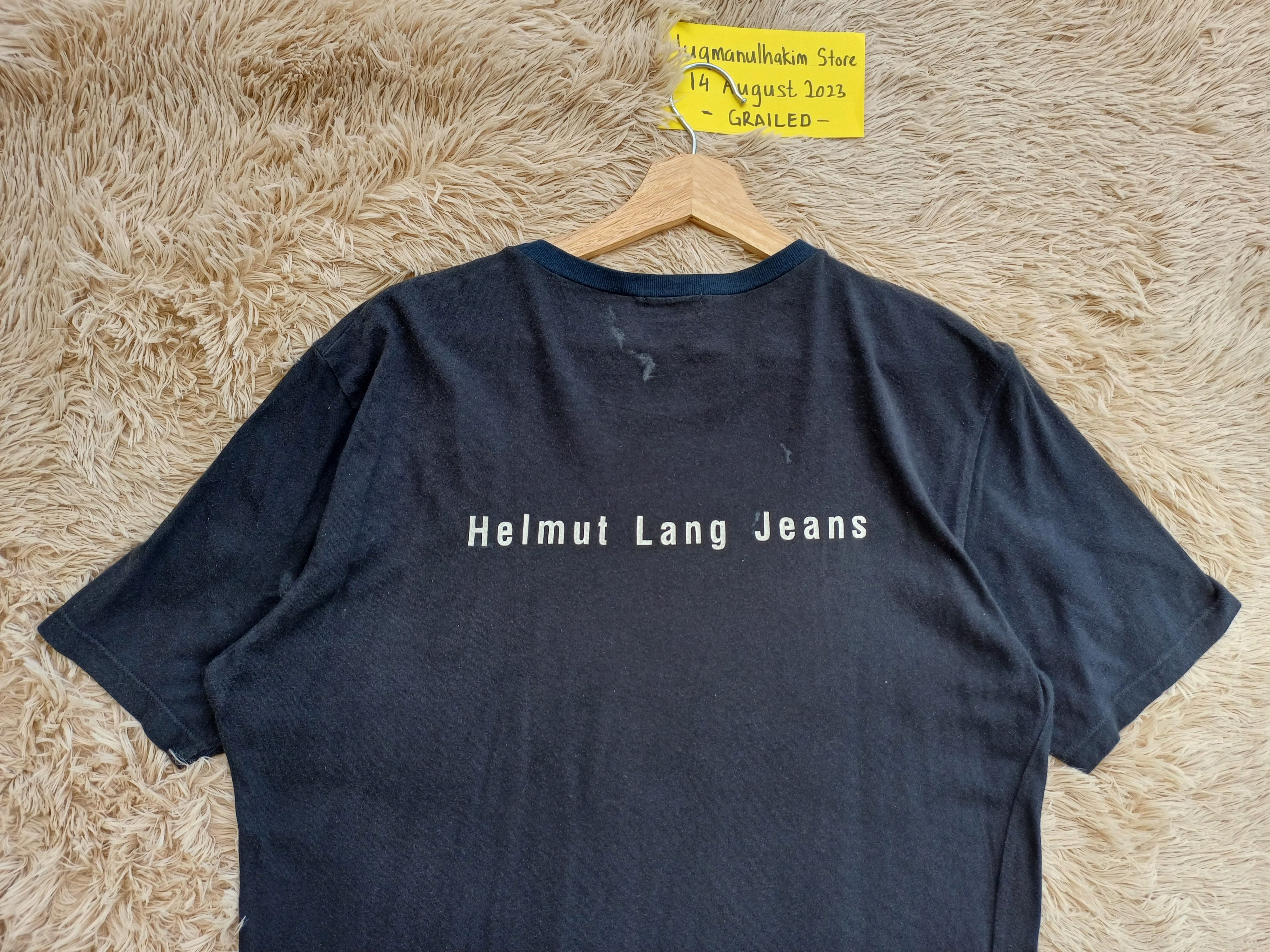 Pre-owned Helmut Lang X Vintage Ss1998 Helmut Lang Jeans Limited Ed Spellout Tshirt In Blue